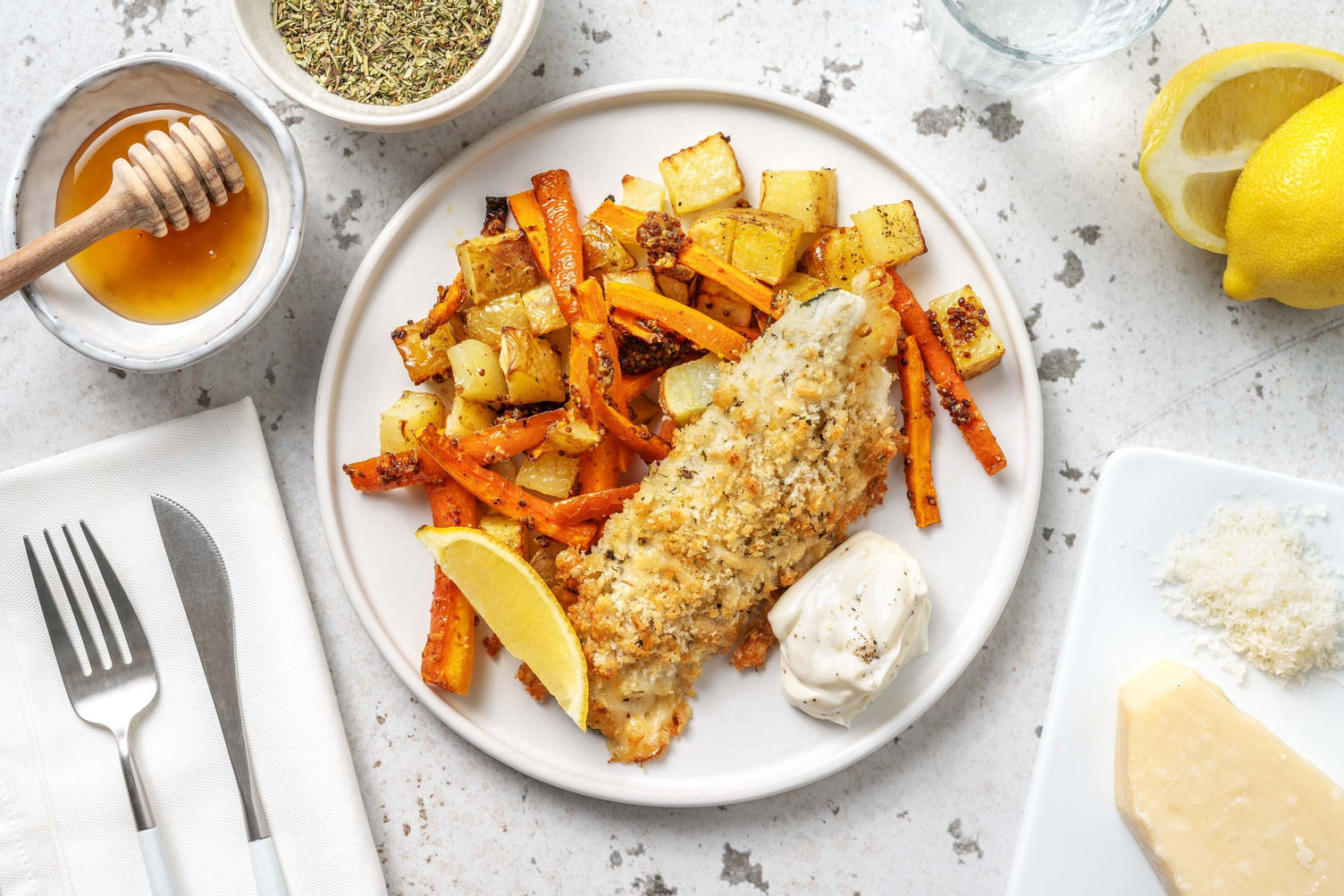 Cheesy Crusted Sea Bass Recipe HelloFresh