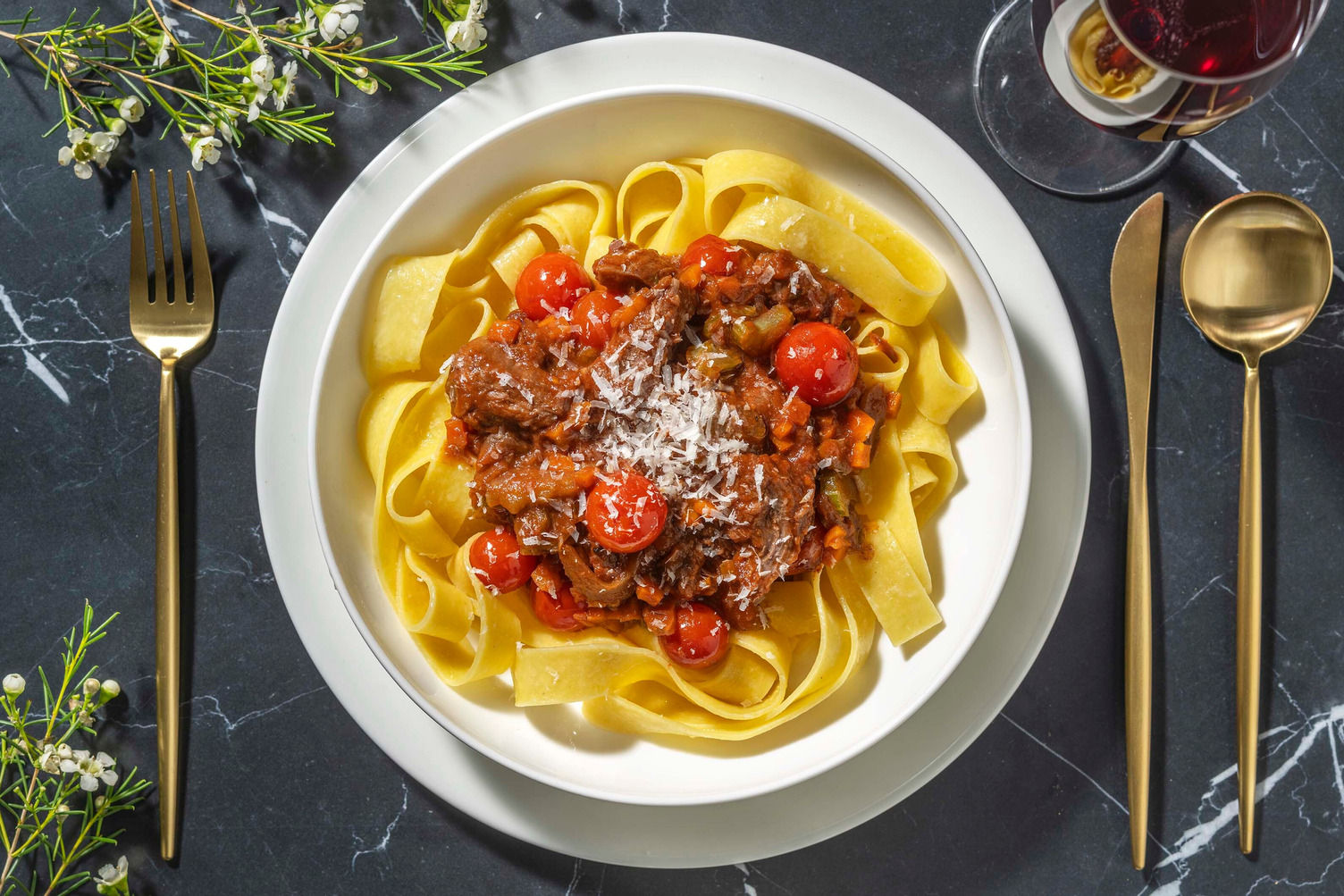Verse pappardelle met pulled chicken stoof Recept | HelloFresh