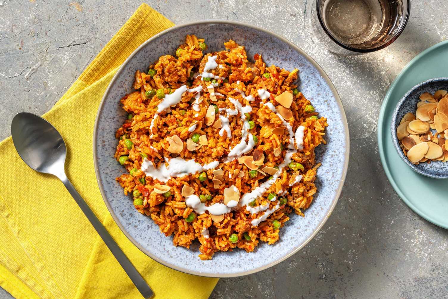 Korma Spiced Pork Pilaf and Mango Chutney Recipe HelloFresh