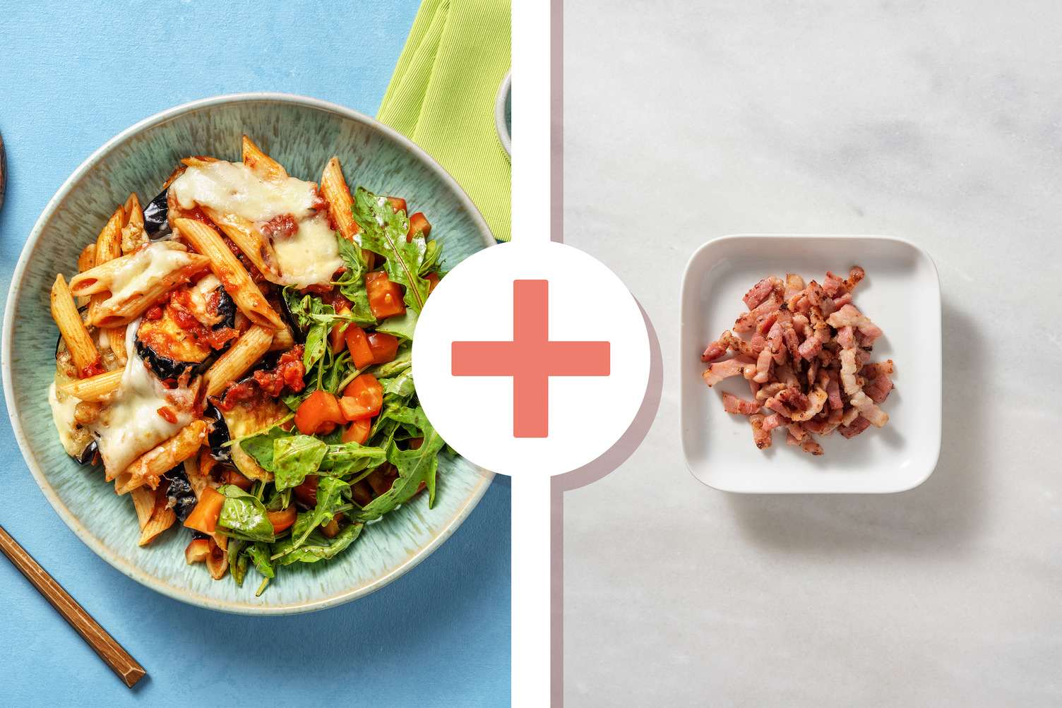 Aubergine and Bacon Parmigiana Style Pasta Recipe HelloFresh