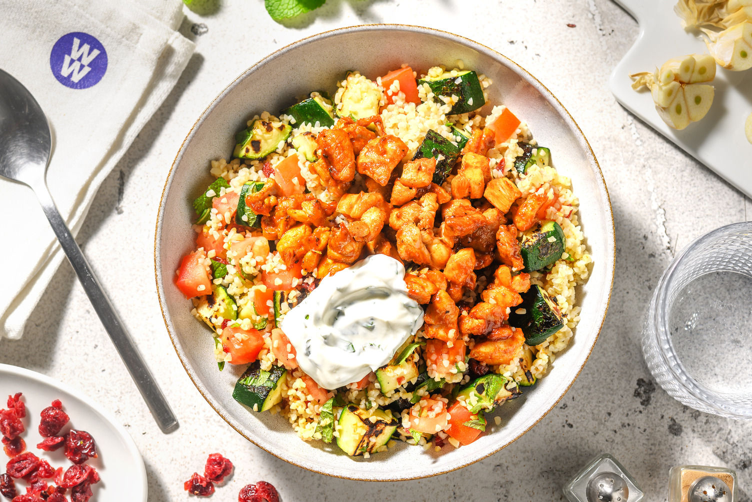 Harissa Chicken on Jewelled Bulgur Recipe HelloFresh