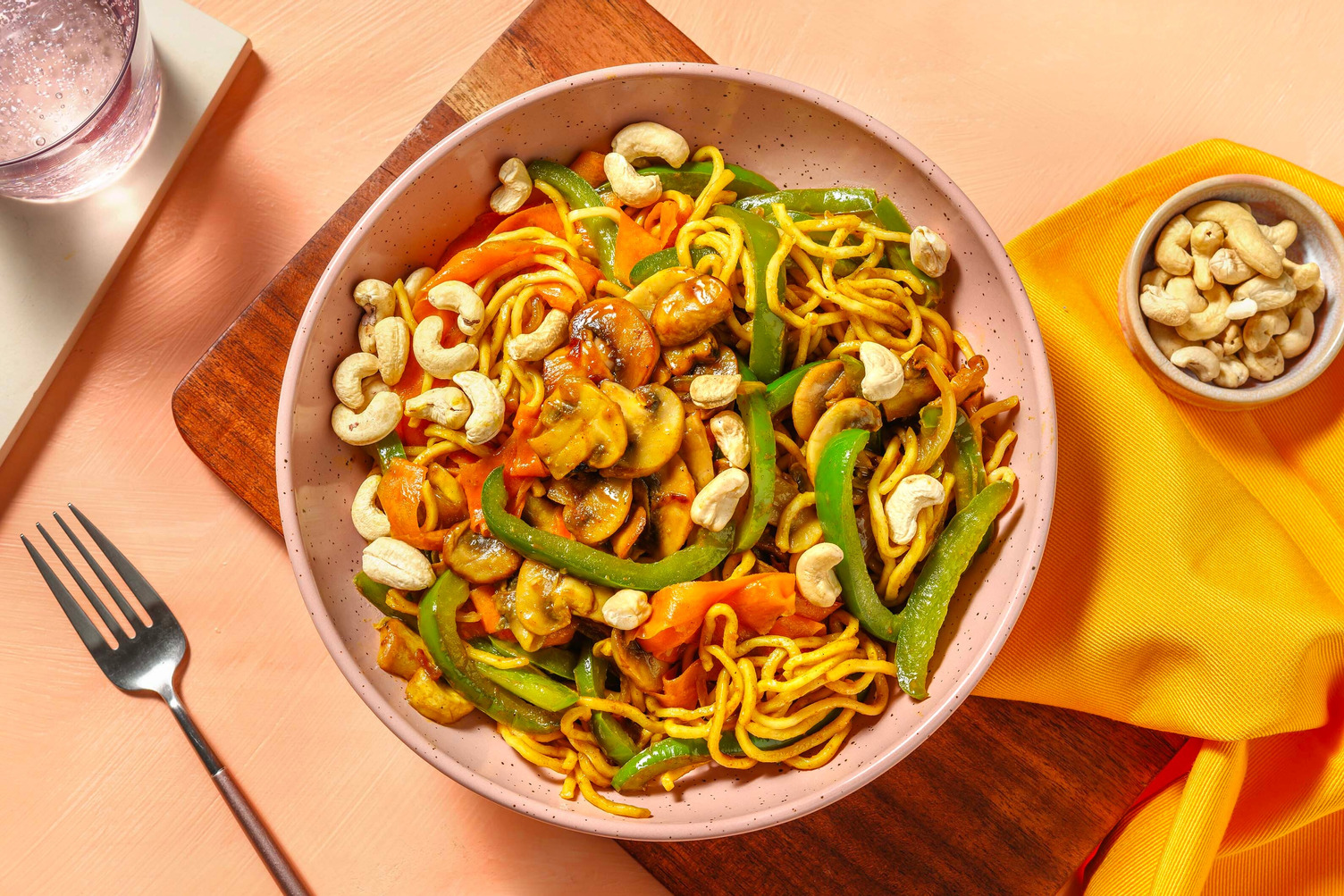 Spiralized Vegetable Stir Fry Recipe with Cashew Sauce