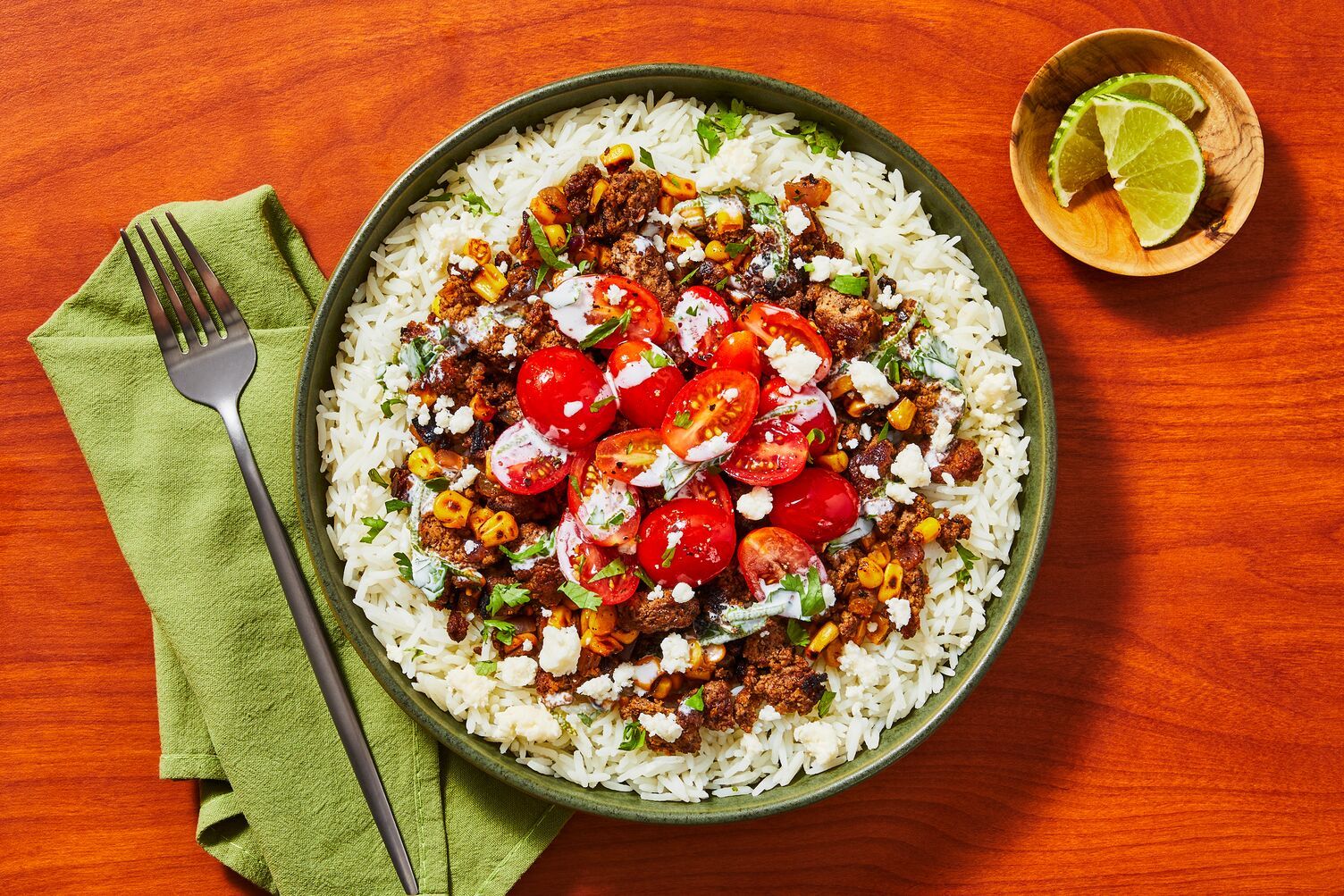 Plant Based Protein and 'Elote' Rice Bowls Recipe | HelloFresh