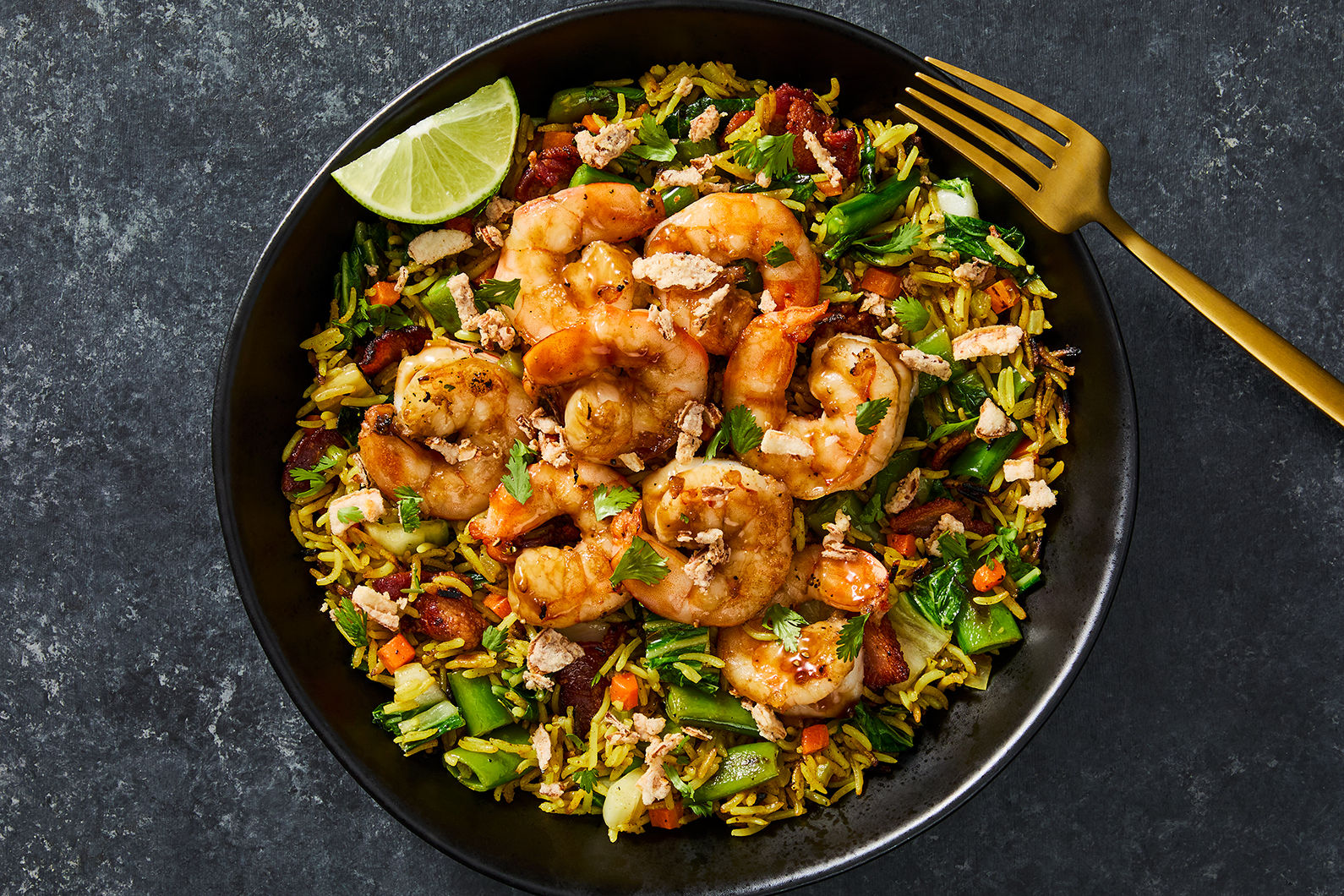Jumbo Li Rice Jumbo Shrimp and Golden Singaporean-Style Skillet Rice Recipe | HelloFresh