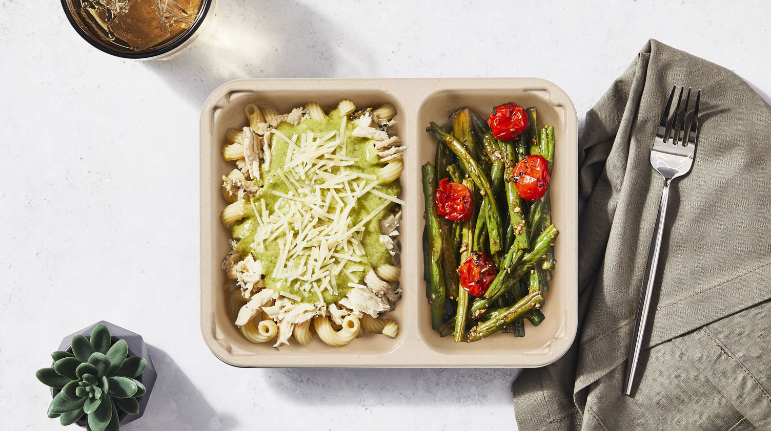 ReadytoHeat Chicken Pesto Cavatappi Recipe HelloFresh