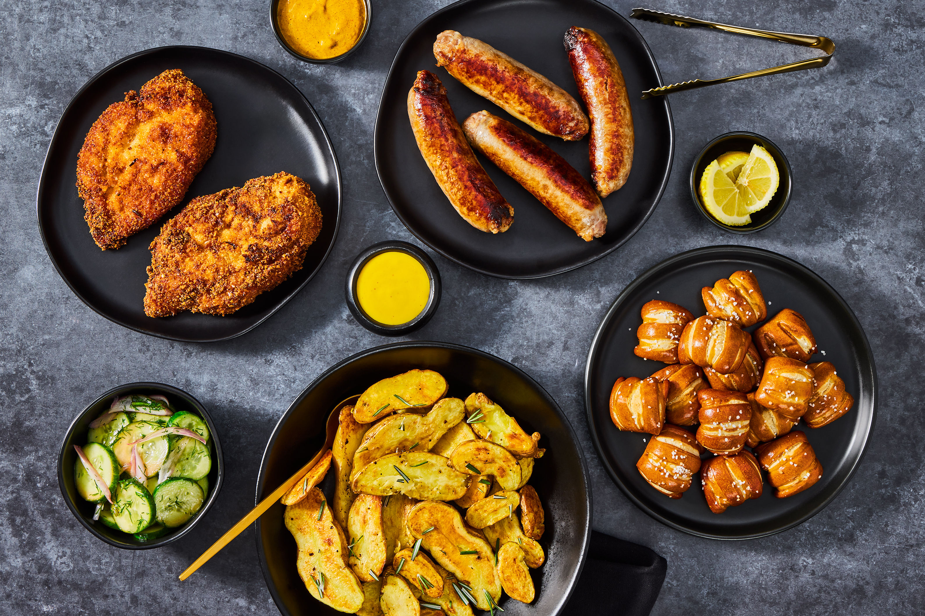 Chicken Schnitzel Bratwurst Feast Recipe HelloFresh Chicken Schnitzel Bratwurst Feast Recipe HelloFresh