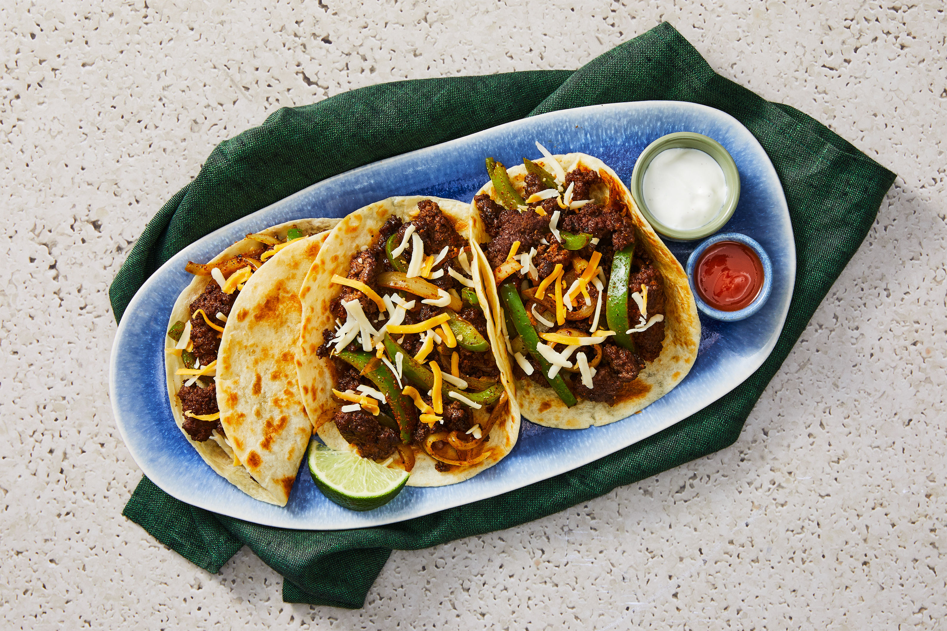 One Pan Ground Beef Skillet Fajitas