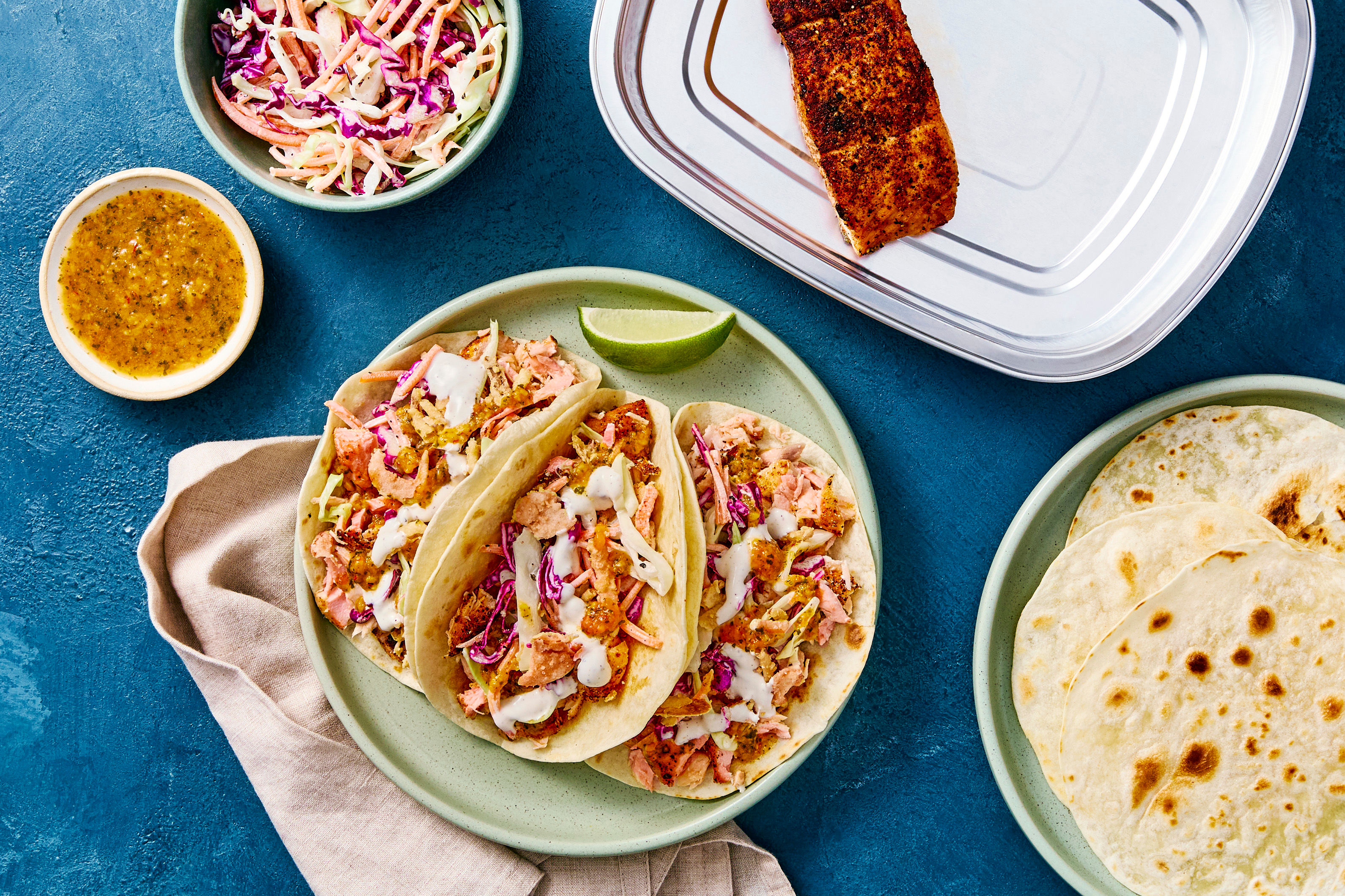 Tex-Mex Salmon Tacos Recipe | HelloFresh
