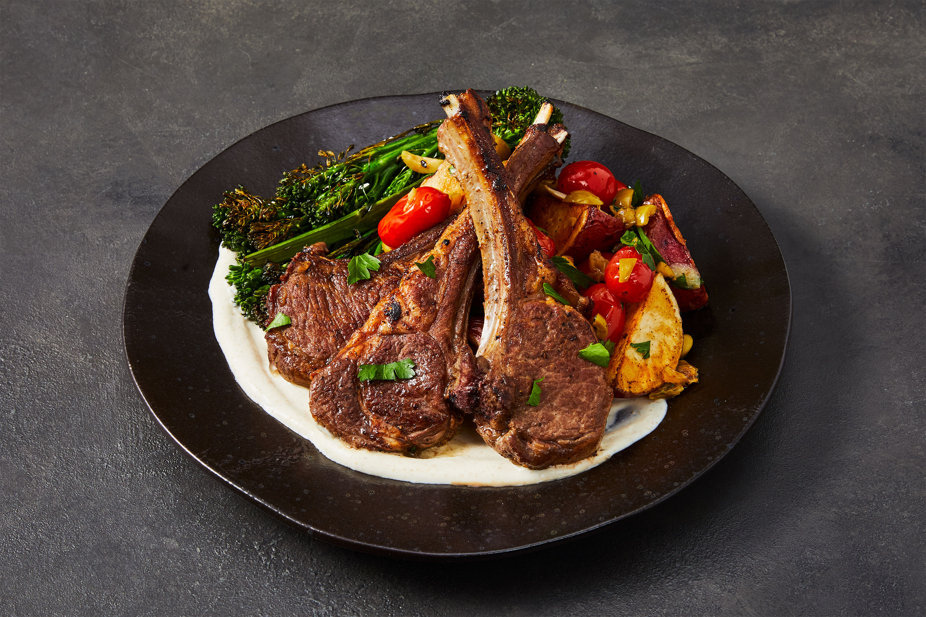 Cumin Steak with Spiced Yogurt Sauce