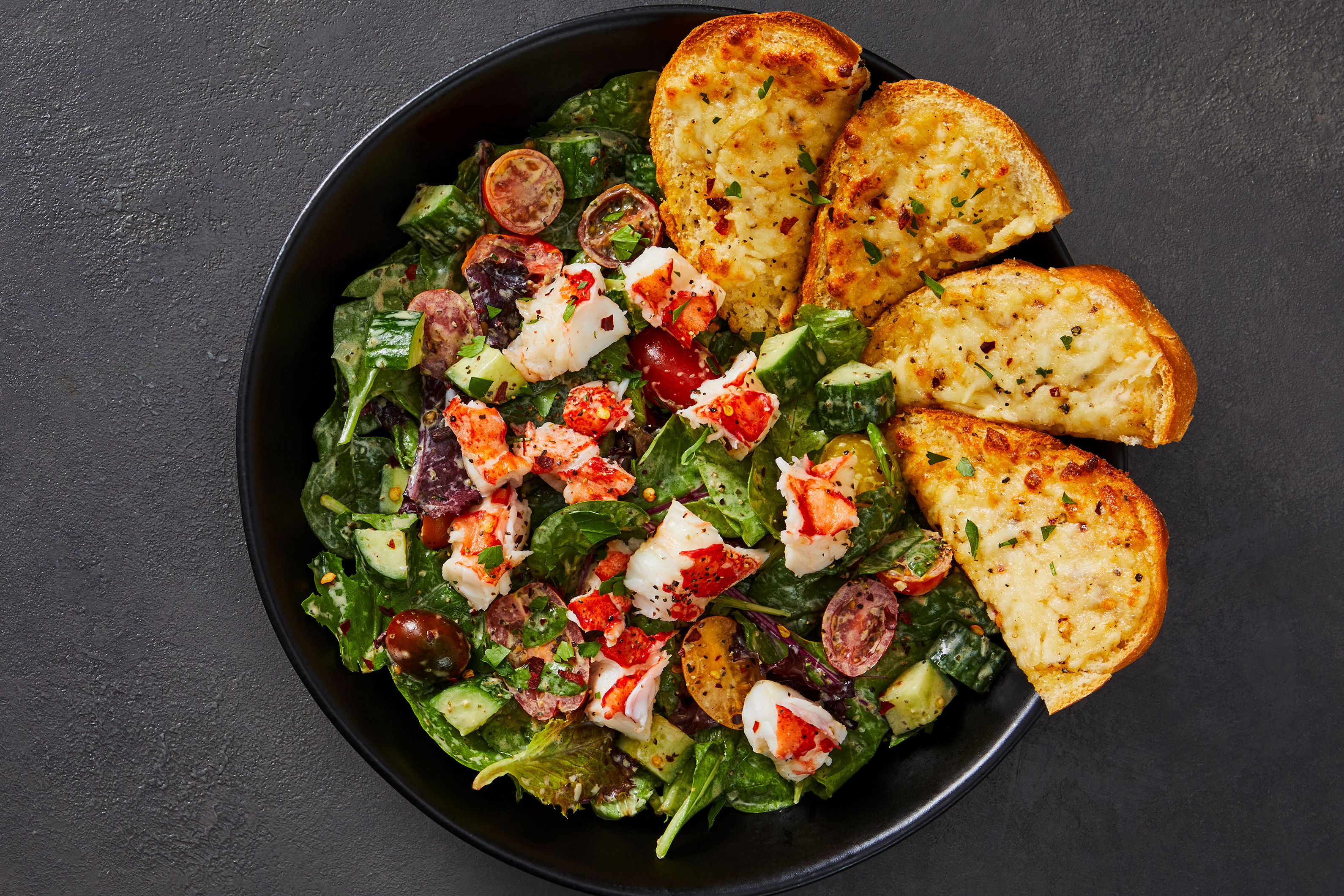 Green Goddess Salad with Baked Lobster Tail Recipe HelloFresh