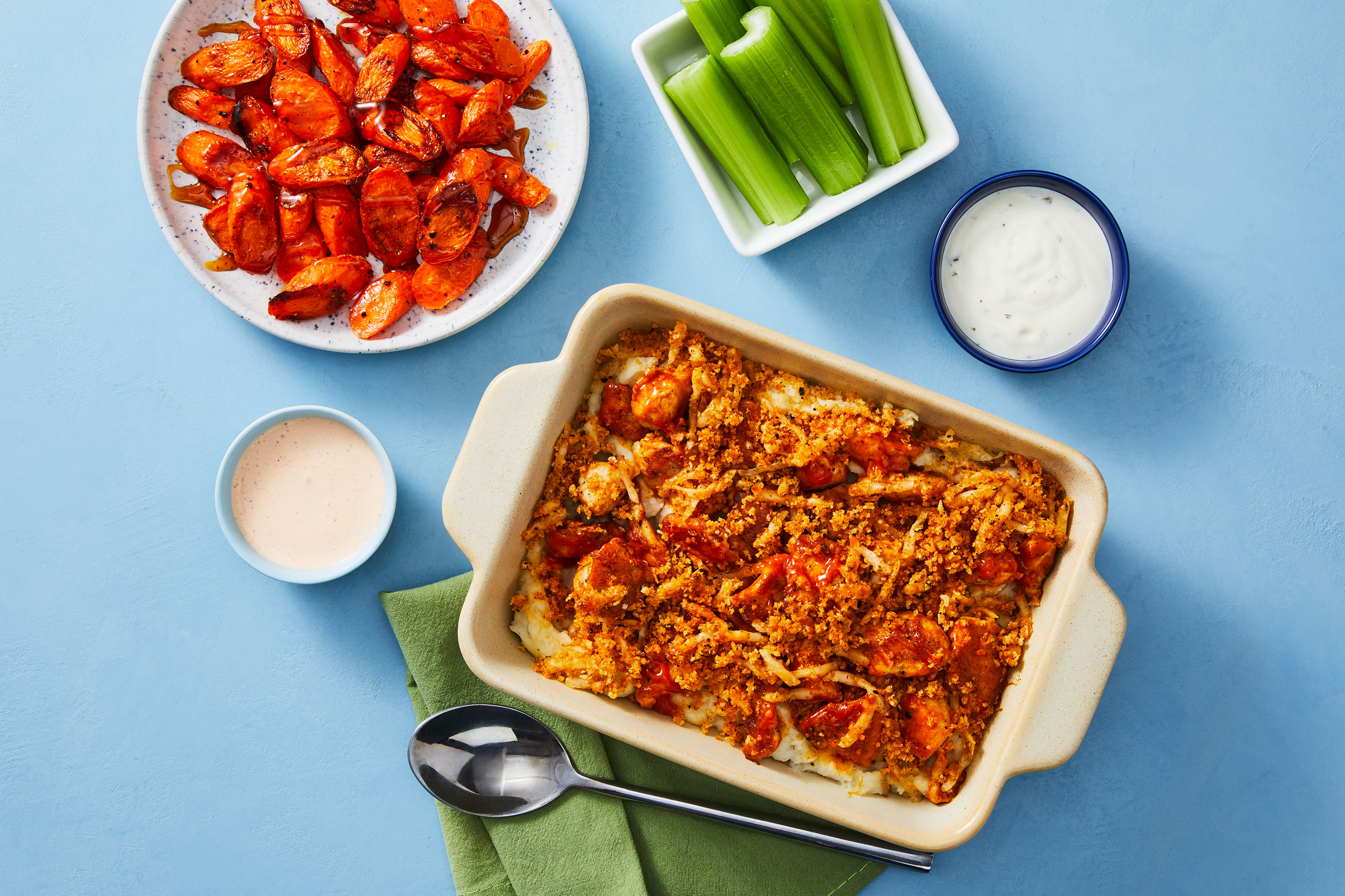 Cheesy Buffalo Chicken & Mashed Potato Bake Recipe | HelloFresh