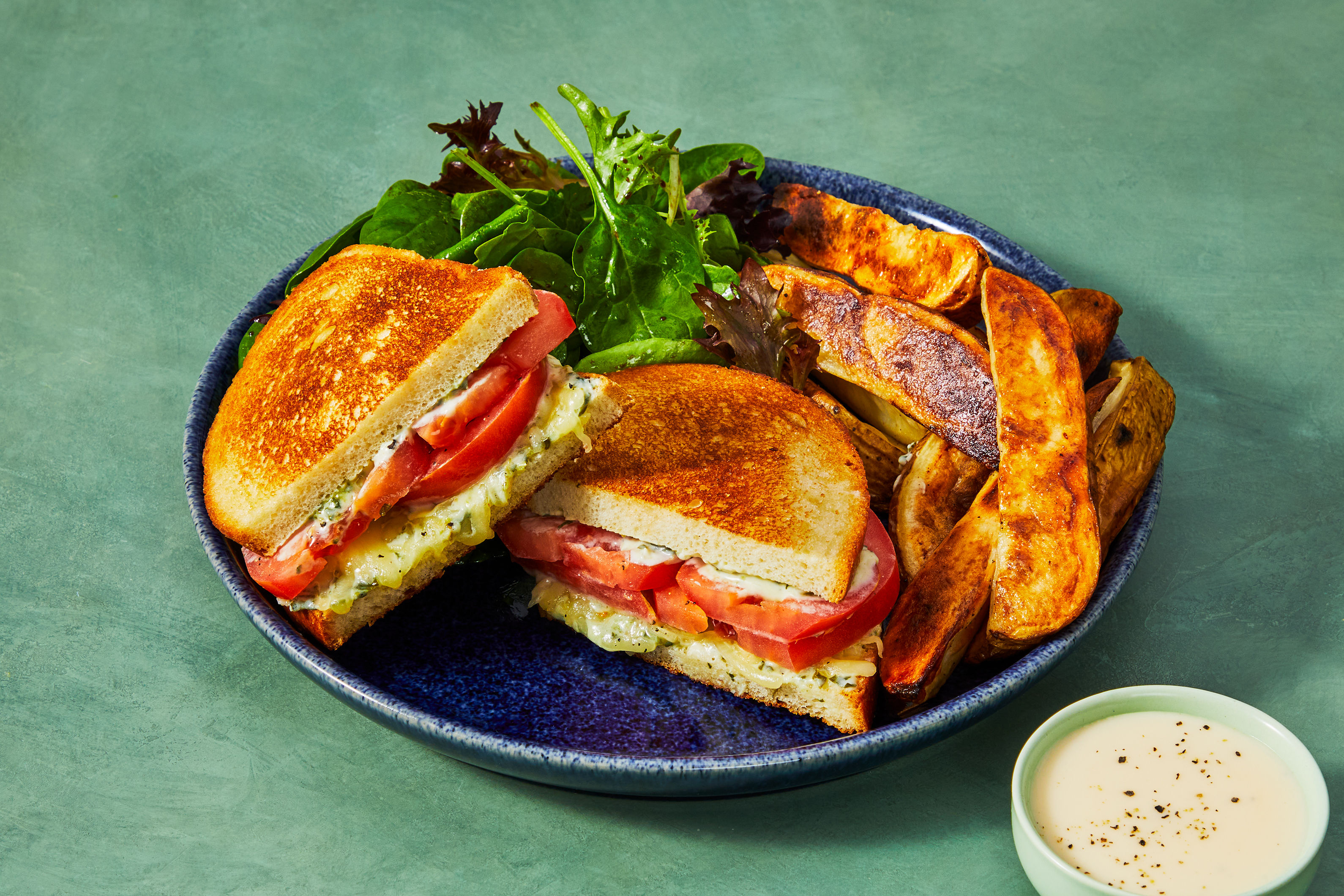 Caprese Panini with Creamy Basil Sauce Recipe | HelloFresh