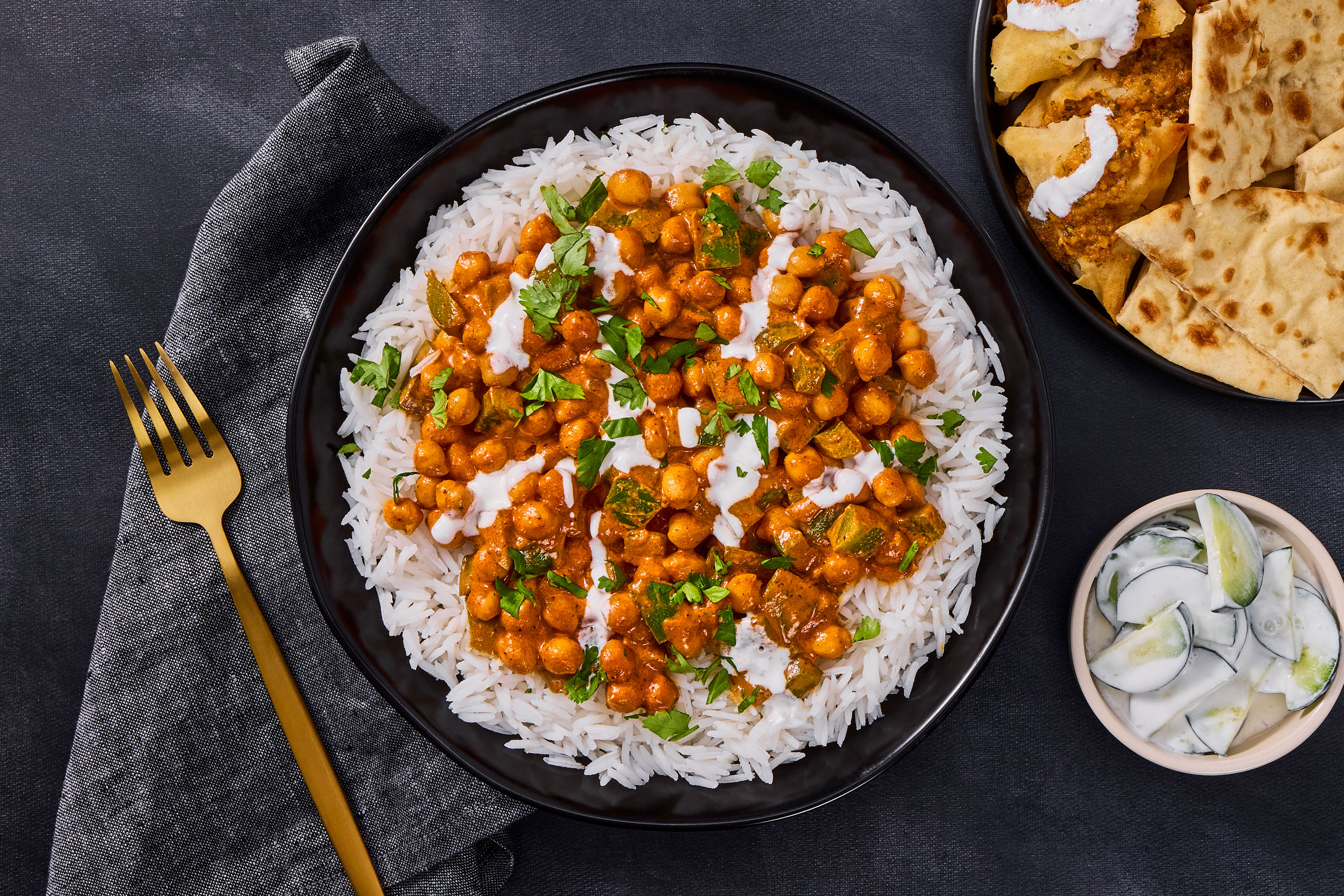 Coconut Chickpea Curry & Basmati Rice