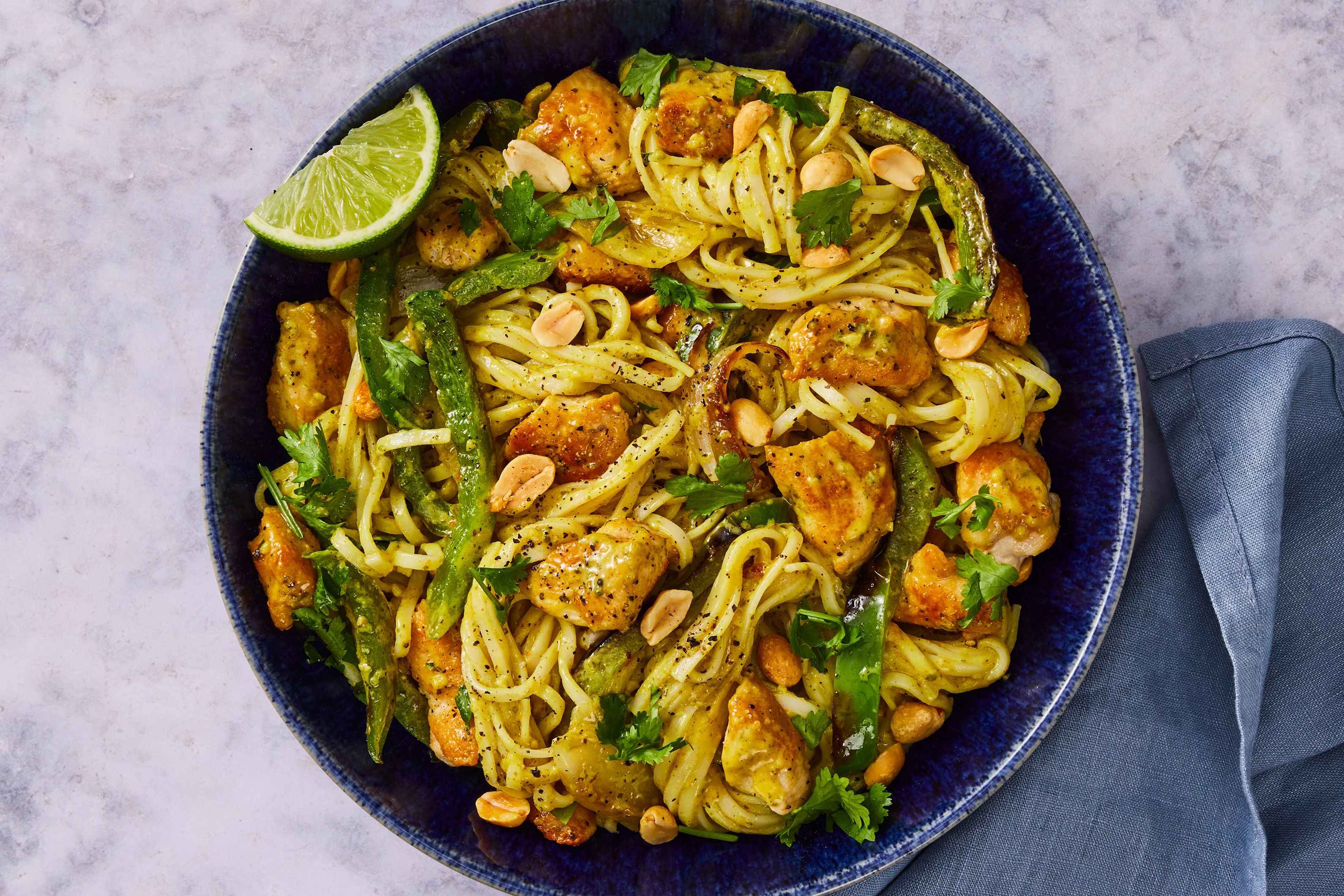 Coconut Curry Shrimp & Noodle Stir Fry