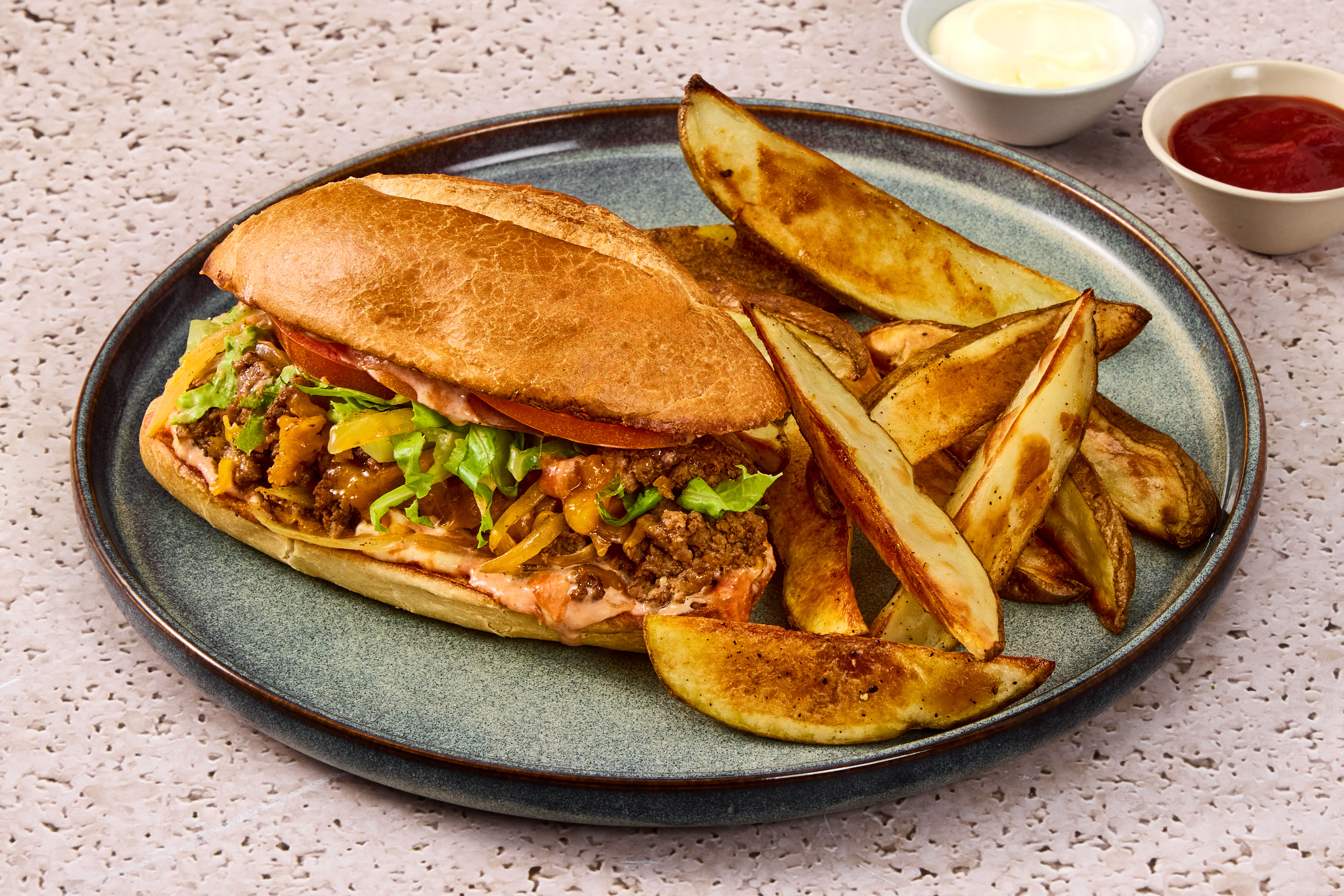 NYC Inspired Chopped Cheese & Beef Heroes