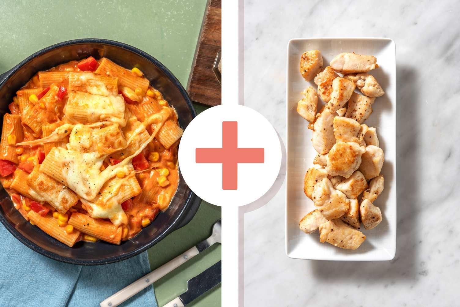 Creamy Harissa Chicken Breast and Double Cheese Pasta Bake Recipe