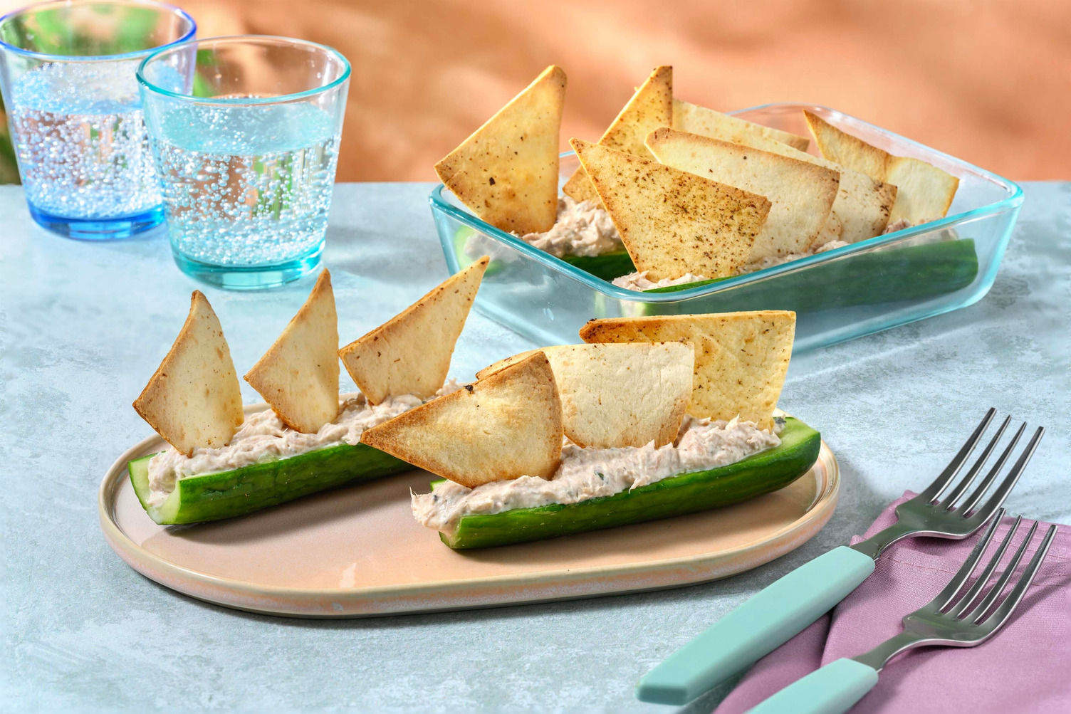 Set Sail Kids' Tuna Mayo Cucumber Boats Recipe HelloFresh