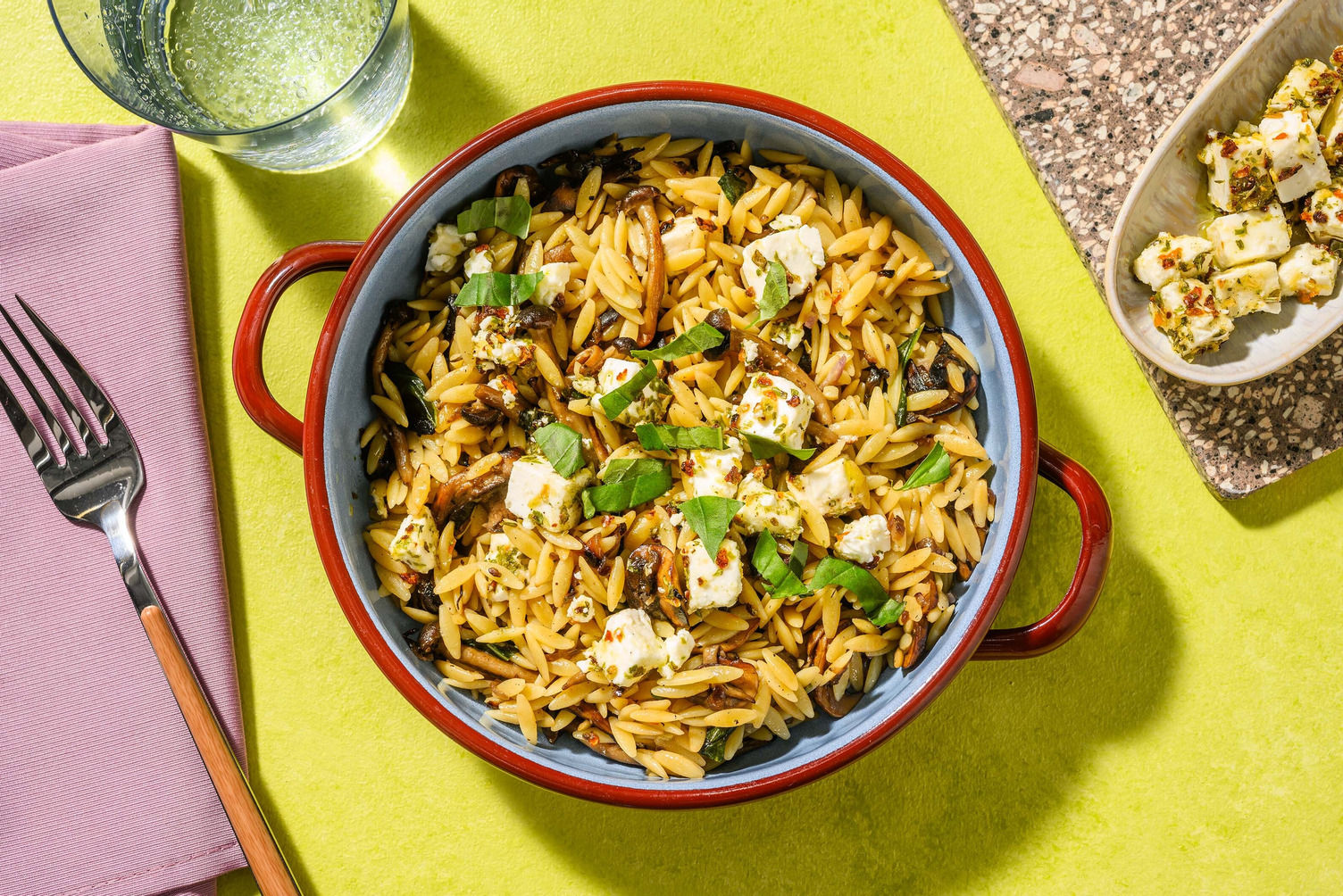 Paddenstoelenrisotto van orzo Recept HelloFresh
