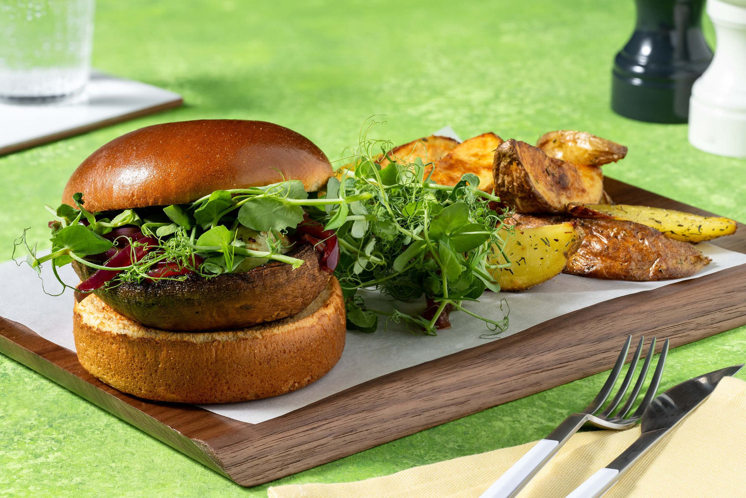 Mushroom and Goat's Cheese Burger Recipe HelloFresh