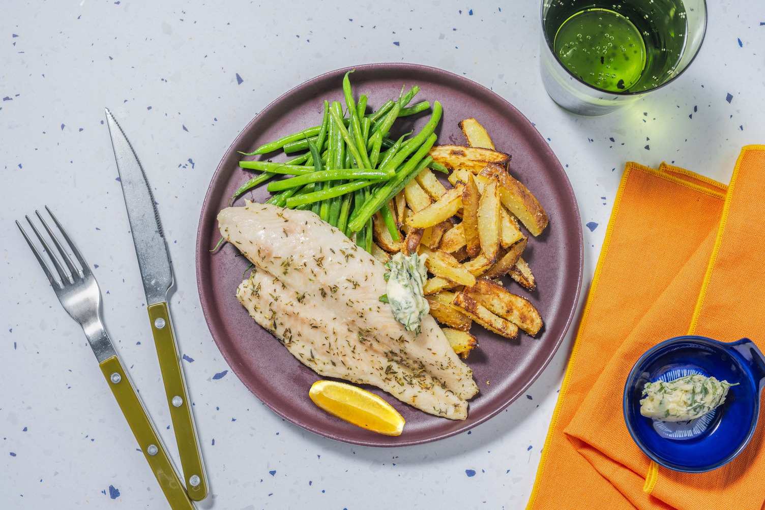 OvenBaked Basa in LemonTarragon Butter Recipe HelloFresh