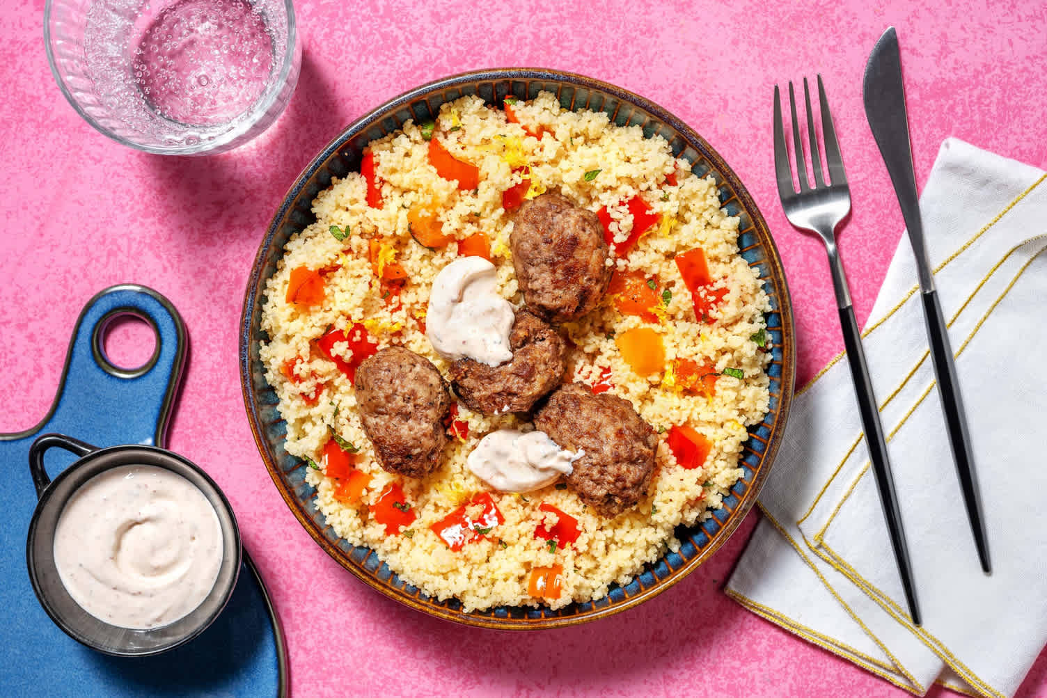 Harissa Beef Koftas Recipe HelloFresh