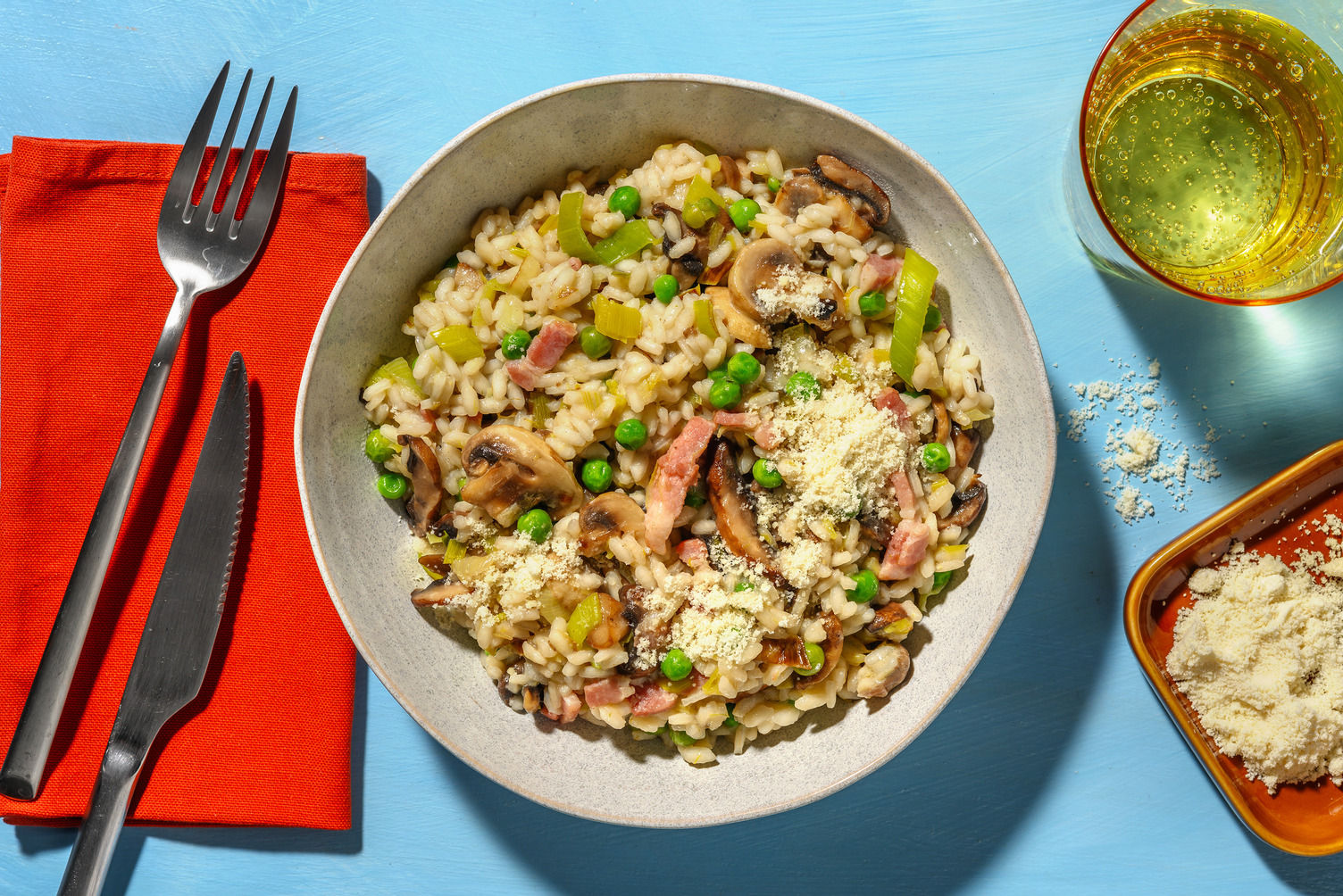 Stovetop Bacon, Mushroom and White Wine Risotto Recipe | HelloFresh