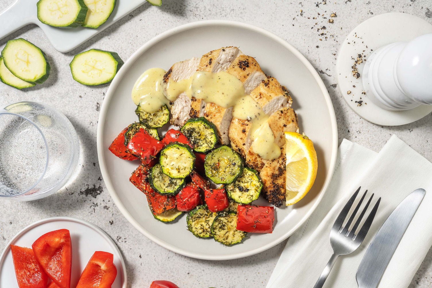 Carb Smart Lemon Cream Double Chicken Recipe HelloFresh