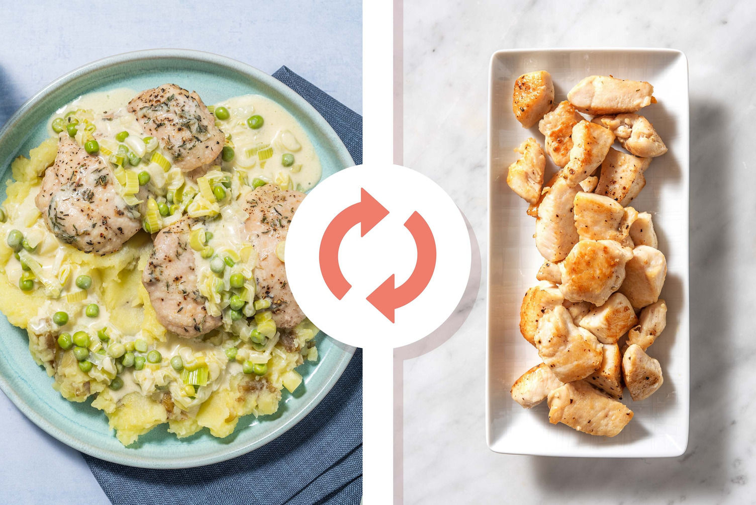 Roasted Chicken Breast Fillets and Creamy Leek Sauce Recipe HelloFresh