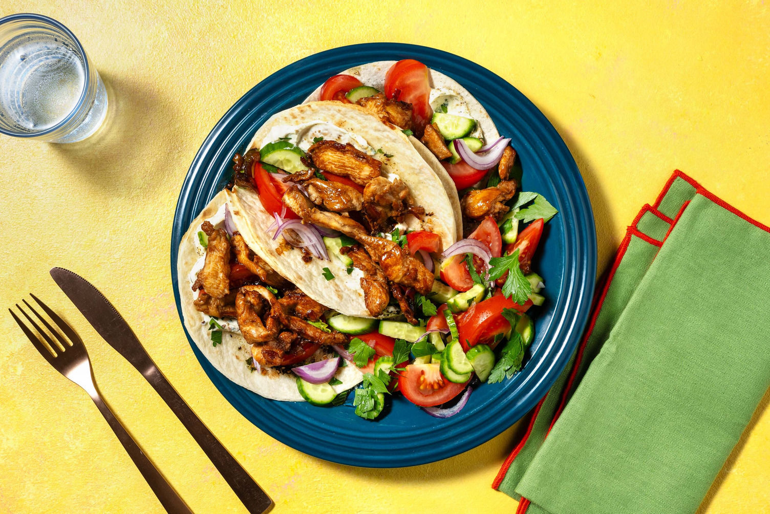 Mini-tortilla's met vegetarische döner kebab Recept | HelloFresh
