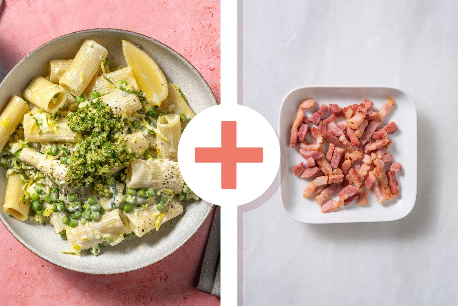 Classic Creamy Bacon Lardon Pasta Primavera Recipe HelloFresh