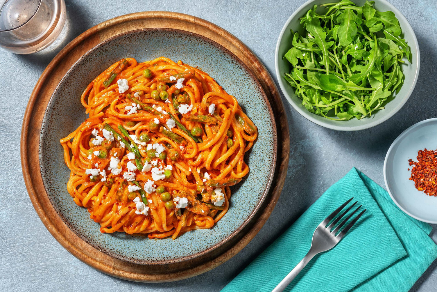 Linguine in Creamy Spicy Tomato Sauce Recipe HelloFresh