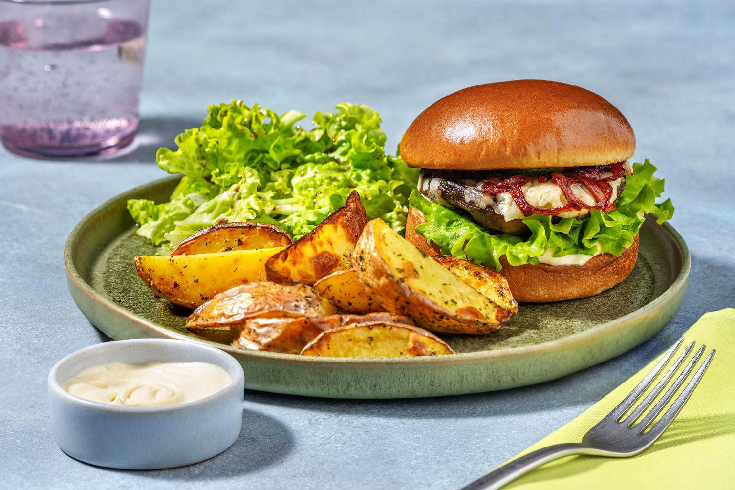 Burger veggie portobello glacé au balsamique Recette HelloFresh
