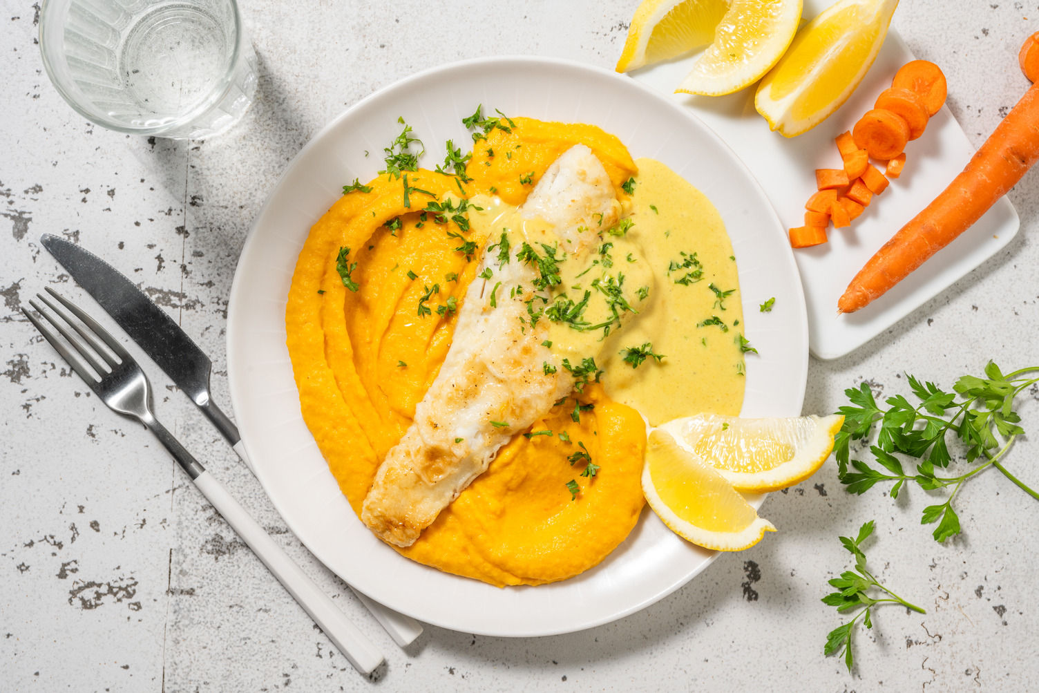 Merlu & sauce curcuma-citron façon bistrot Recette | HelloFresh
