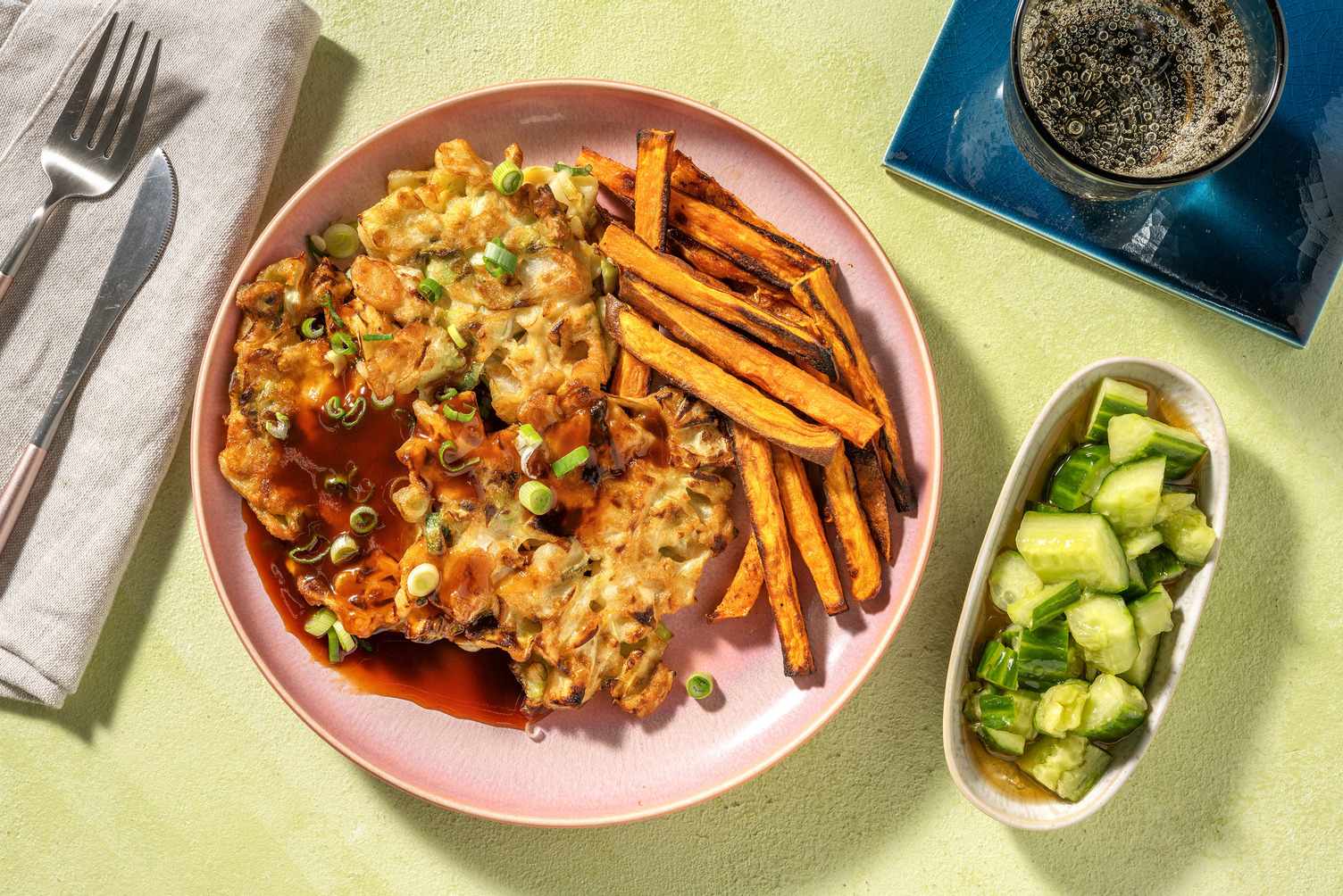 Okonomiyaki Inspired Spring Onion Fritters Recipe HelloFresh