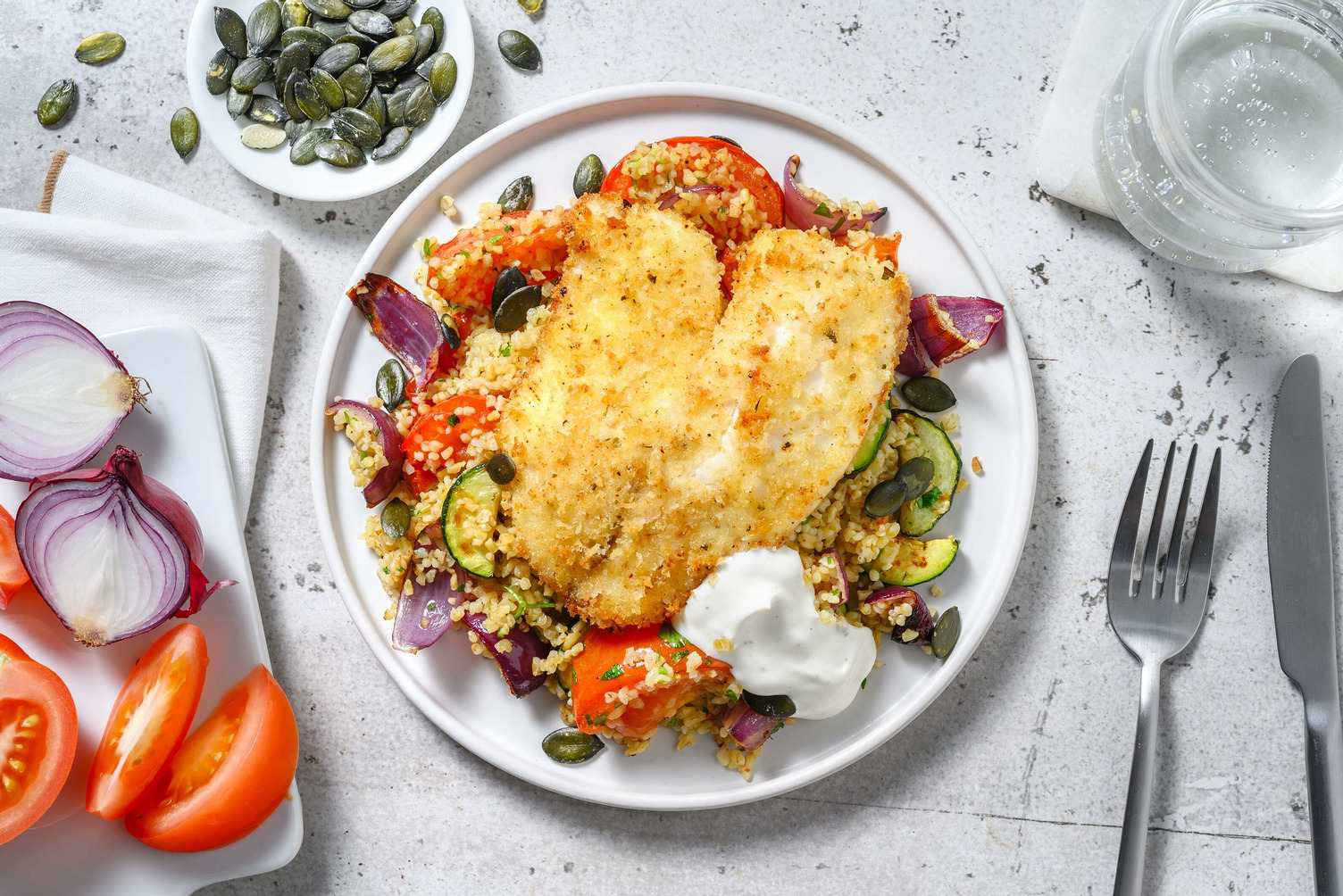 Mediterranean inspired crispy fish HelloFresh