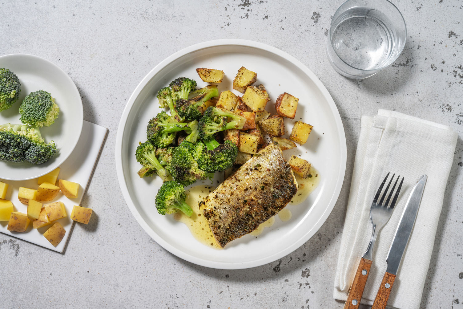 Lemon and Herb Sea Bass in Garlic Butter Recipe | HelloFresh
