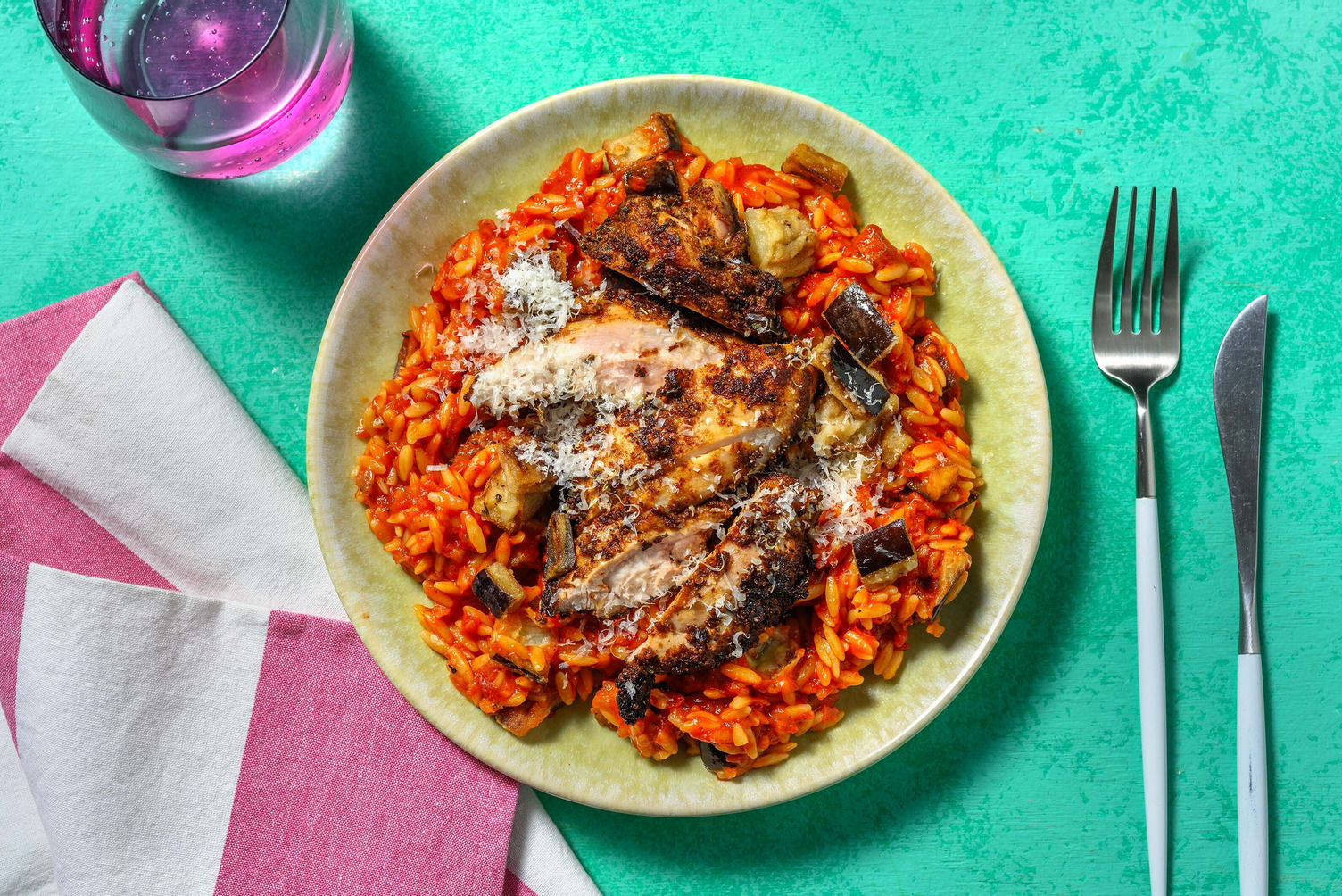 Risotto van orzo alla melanzane Recept HelloFresh