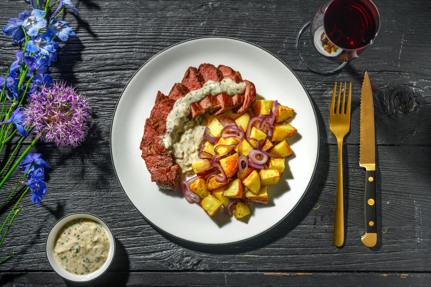 Sirloin Steak and Peppercorn Sauce Recipe HelloFresh