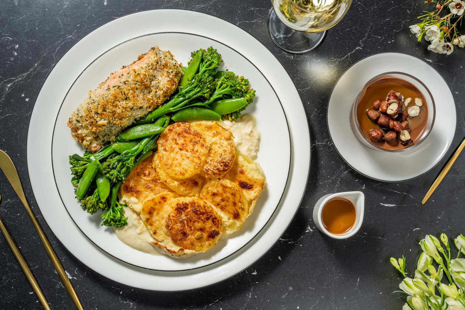 Herb Crusted Salmon Fillet and Cheesy Dauphinoise Recipe HelloFresh