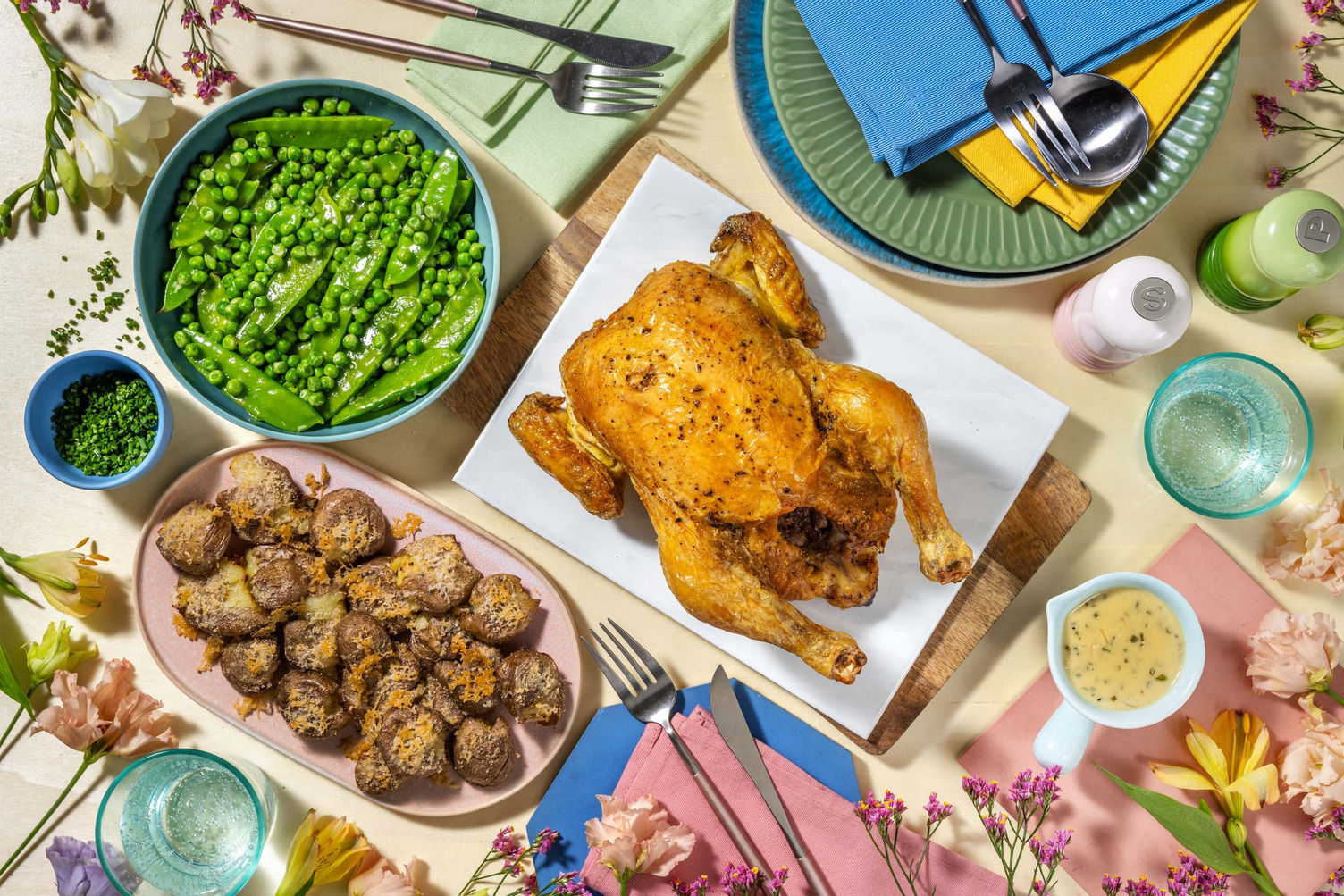 Mother s Day Truffled Roast Chicken And Creamy Chive Sauce Recipe 
