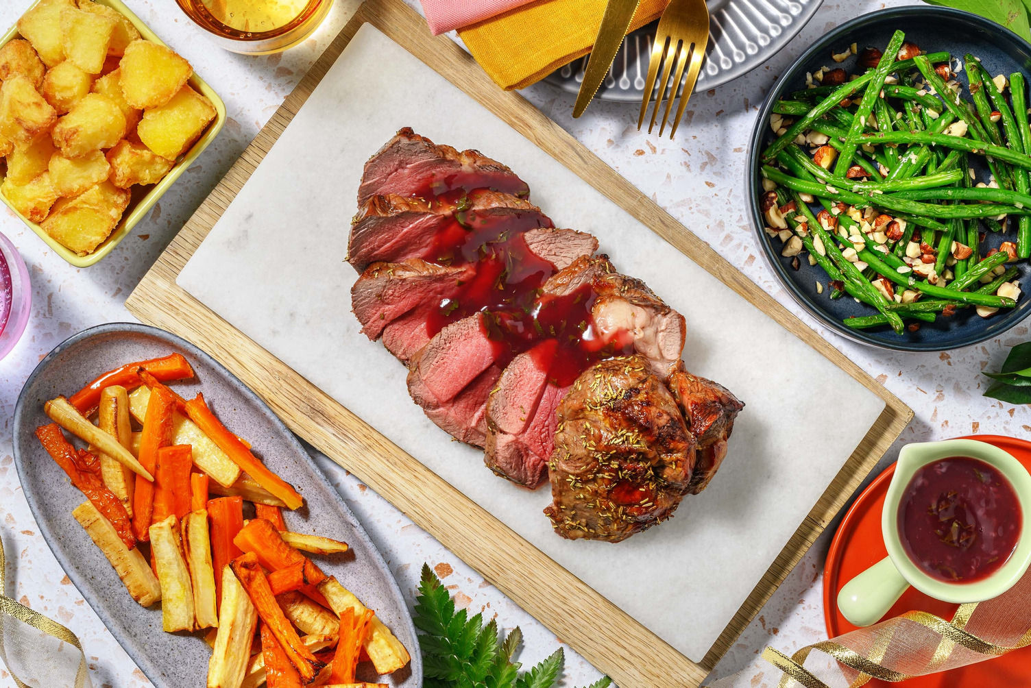 Festive Roast Lamb and Mint Sauce Recipe HelloFresh