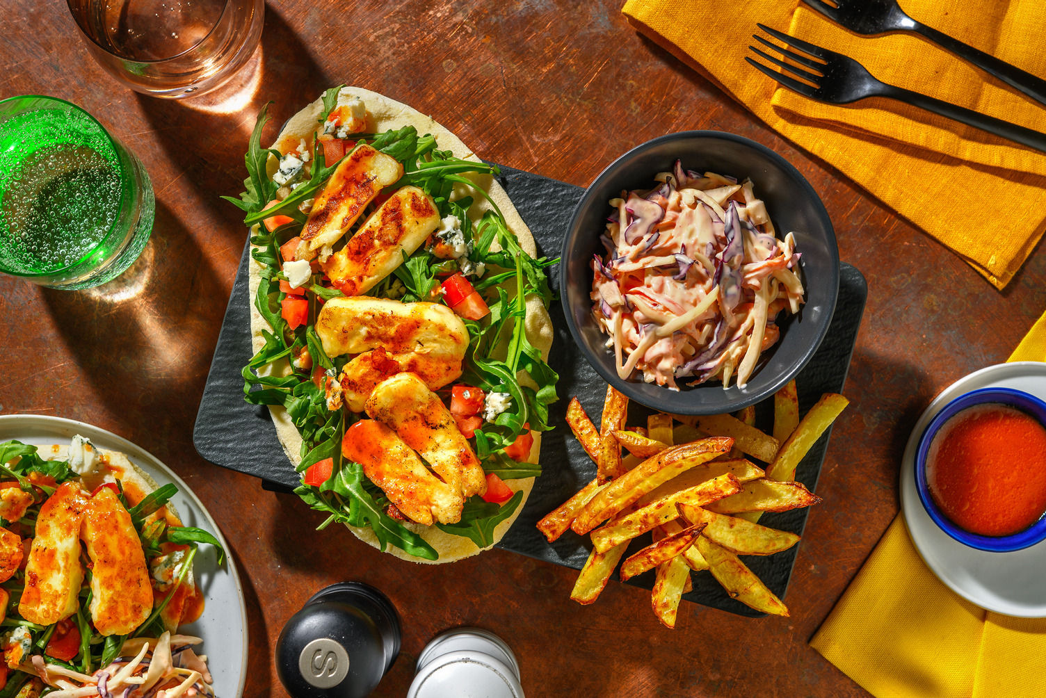 Buffalo Halloumi Loaded Flatbread Recipe HelloFresh