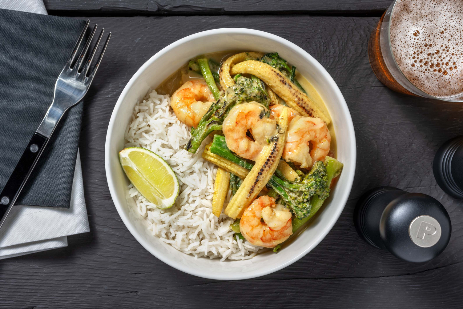 King prawn best sale green curry