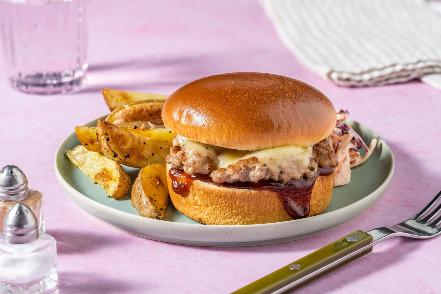 BBQ Sausage Cheeseburger Recipe HelloFresh