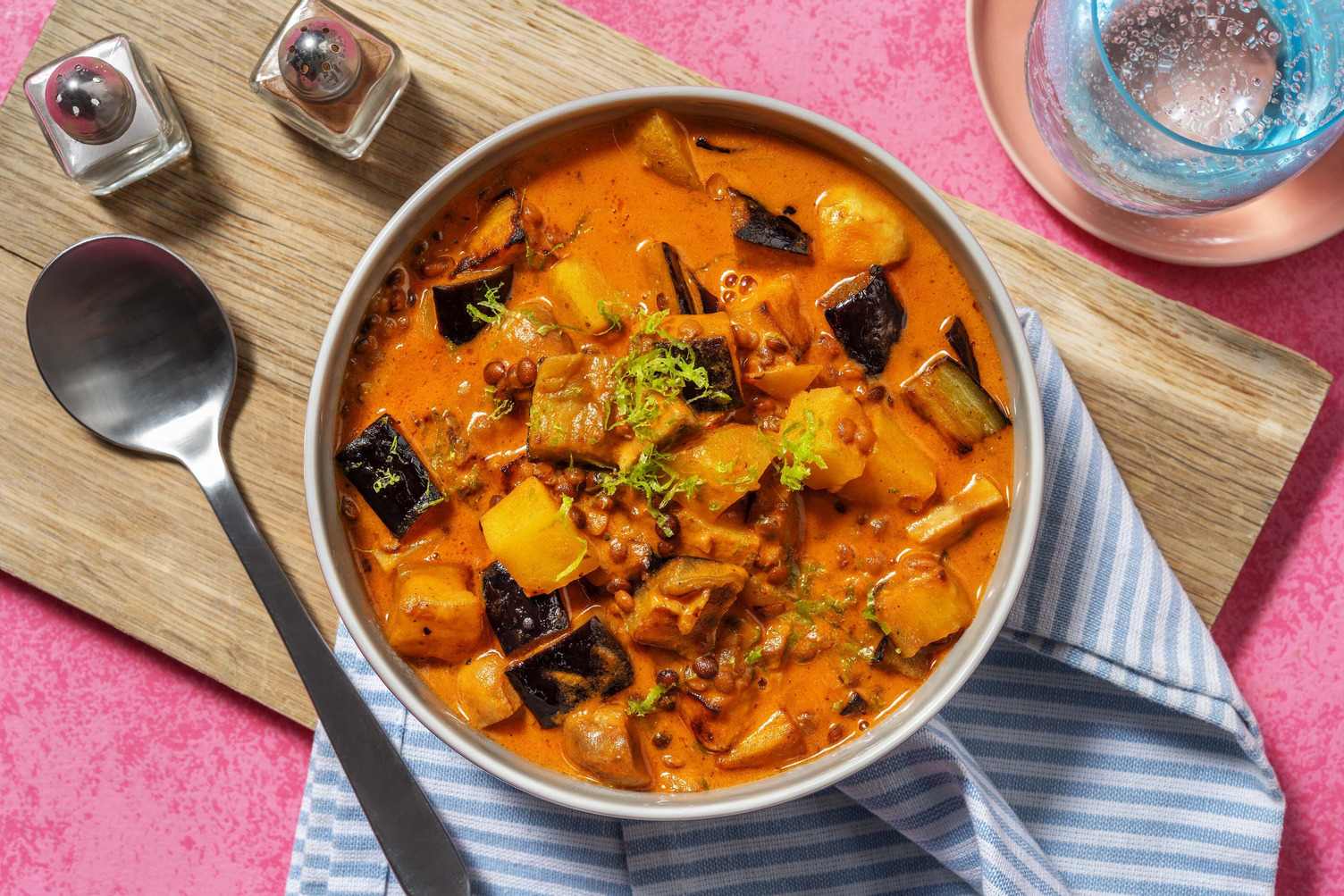 Creamy Aubergine Curry with Mushrooms and Lentils Recipe HelloFresh