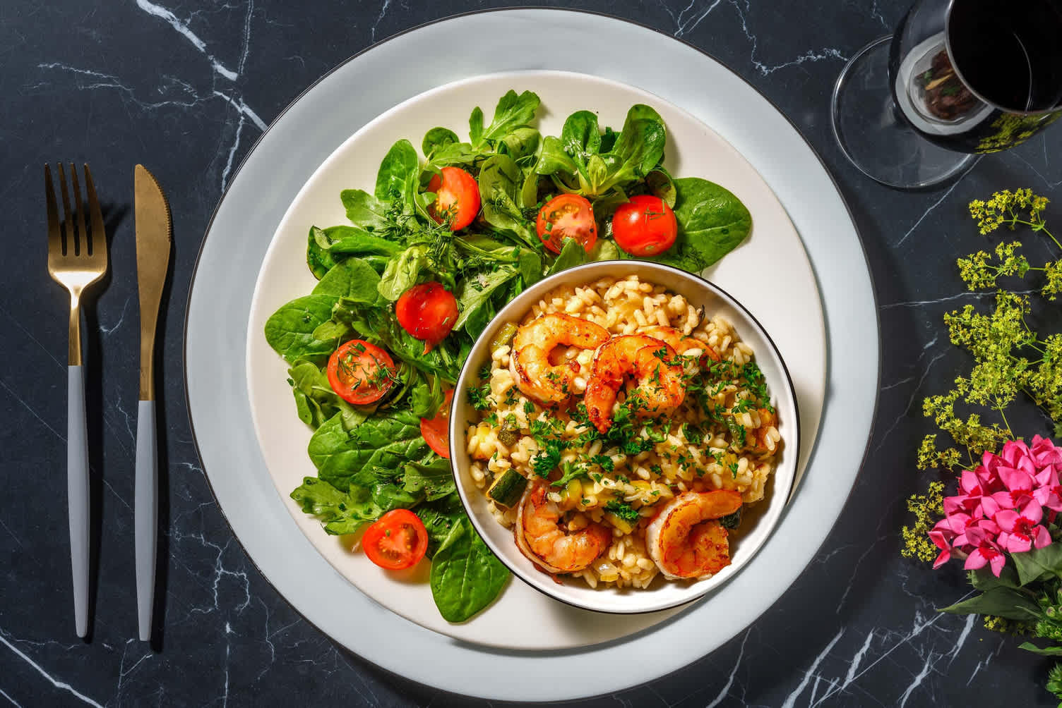 Risotto met garnalen en courgette Recept HelloFresh