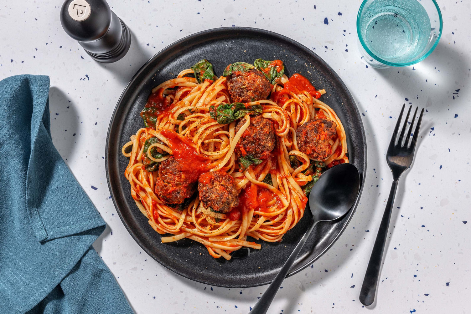 Herby Meatballs and Linguine Recipe HelloFresh