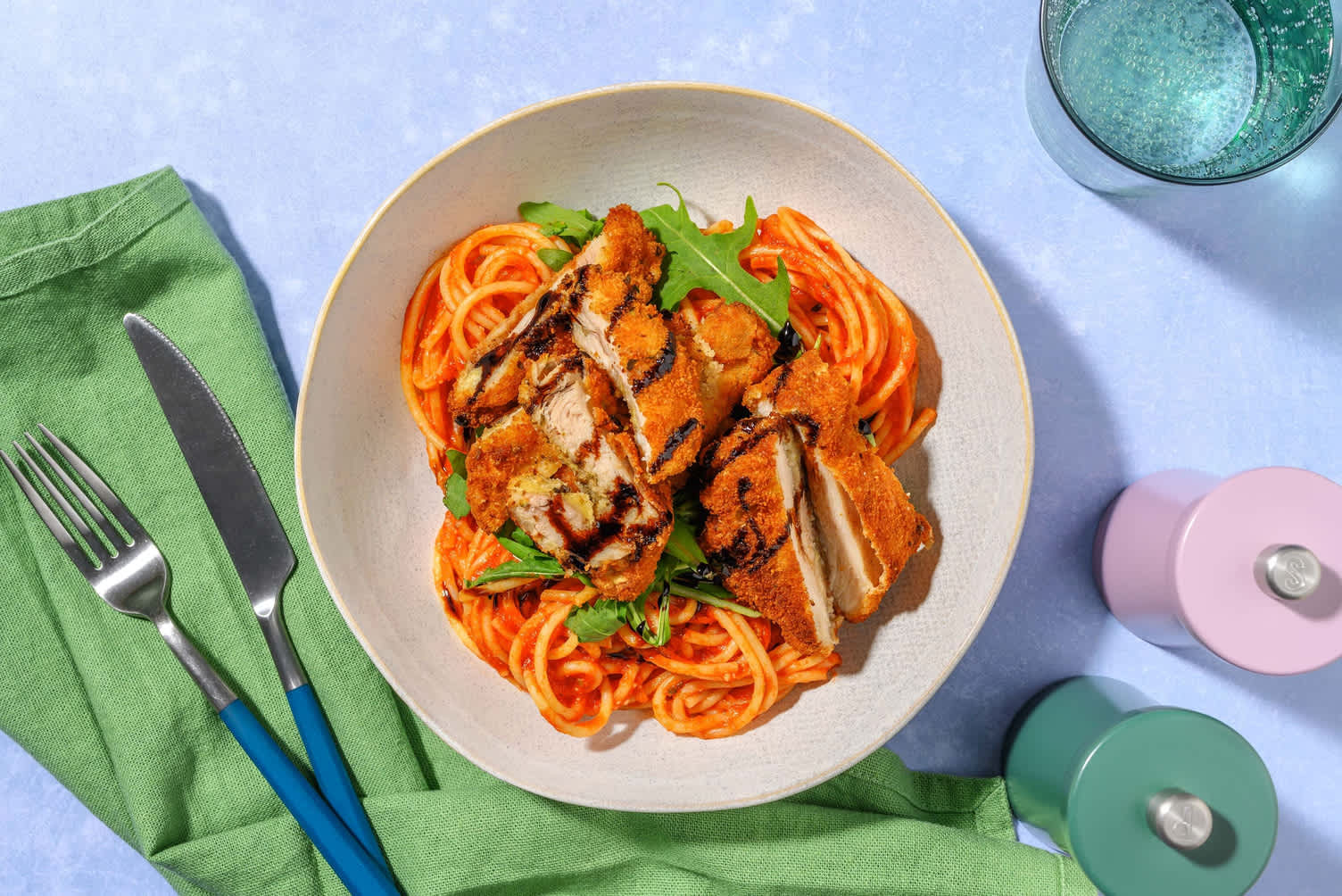 Italian Inspired Chicken Milanese and Tomato Spaghetti Recipe HelloFresh