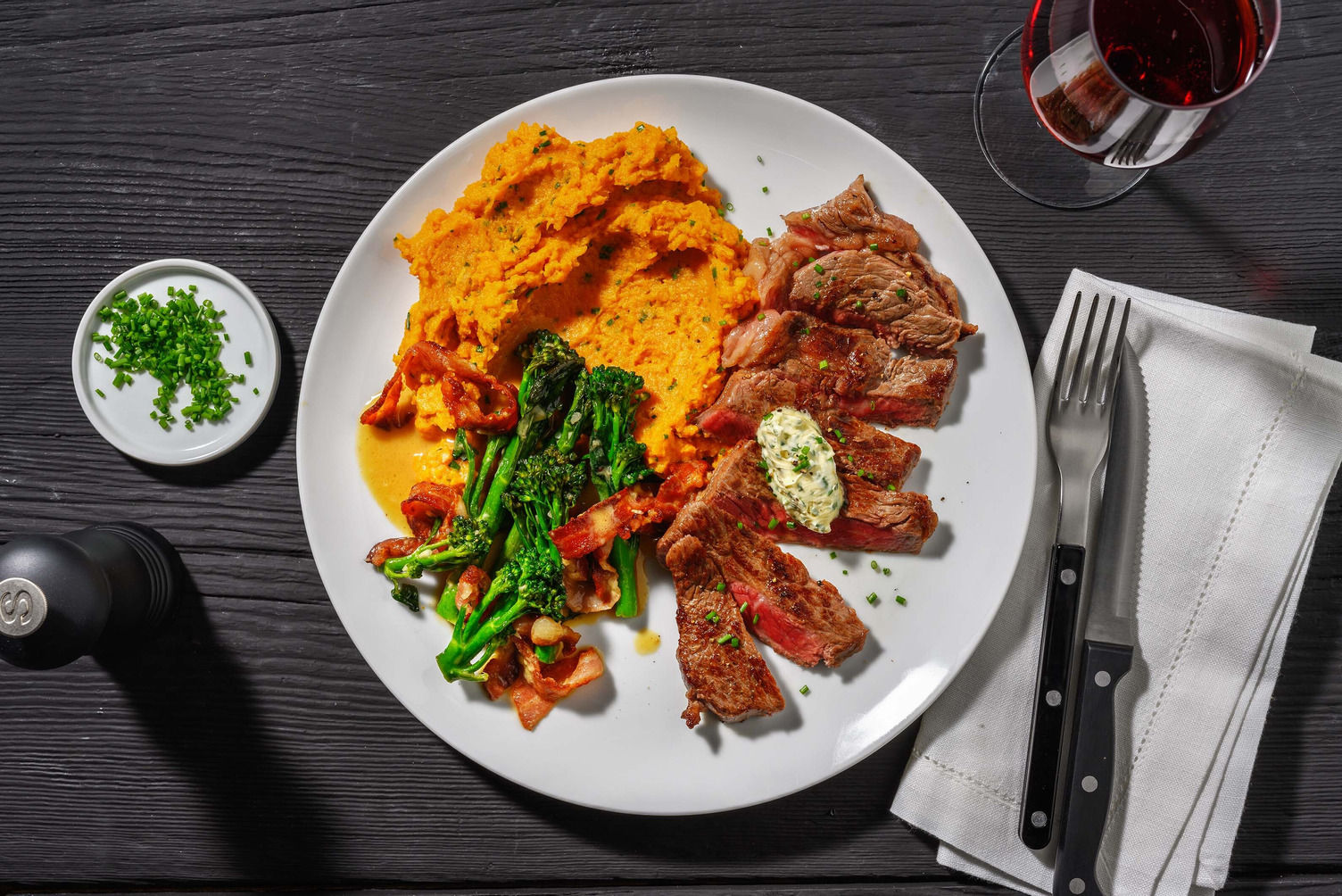 Steaks and Herb Butter Recipe HelloFresh