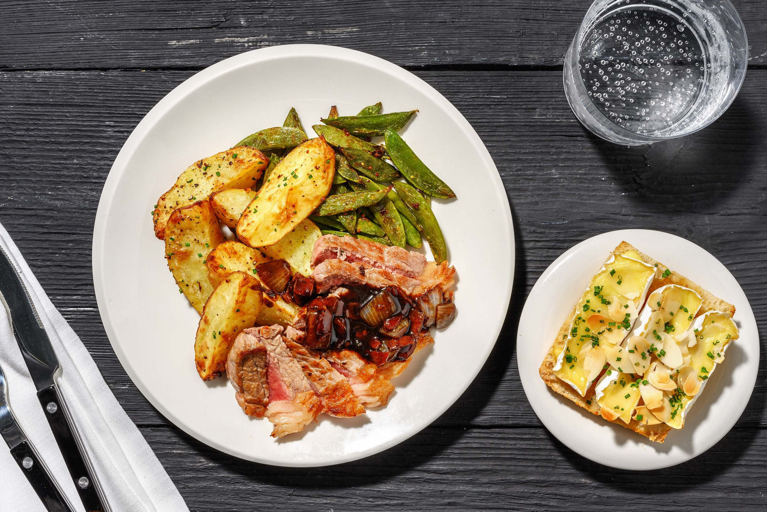 Steak and Balsamic Sauce with Brie Appetizers Recipe HelloFresh